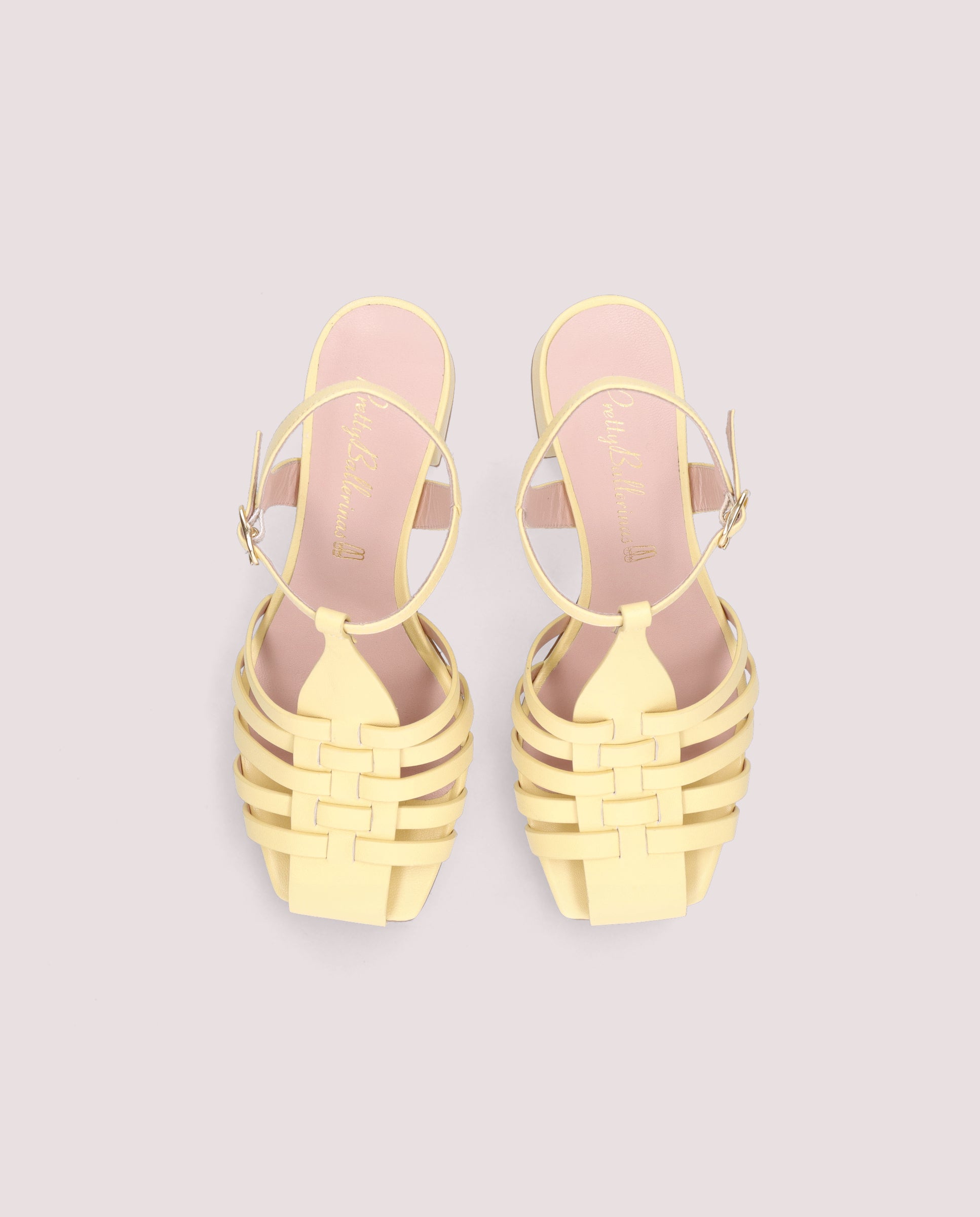 Amanda Yellow Leather Sandals