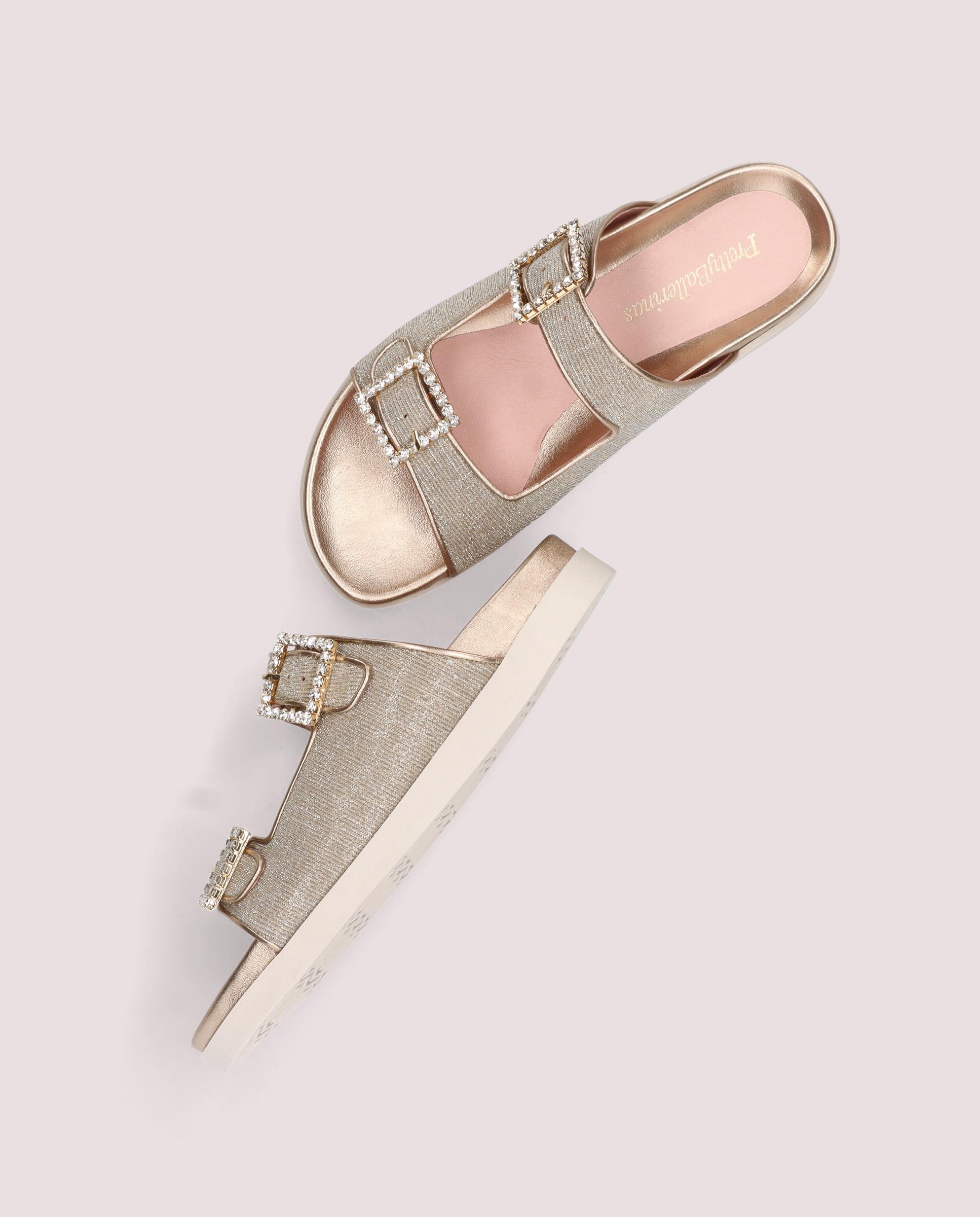 Singer Silver Sandals Metallic Fabrics