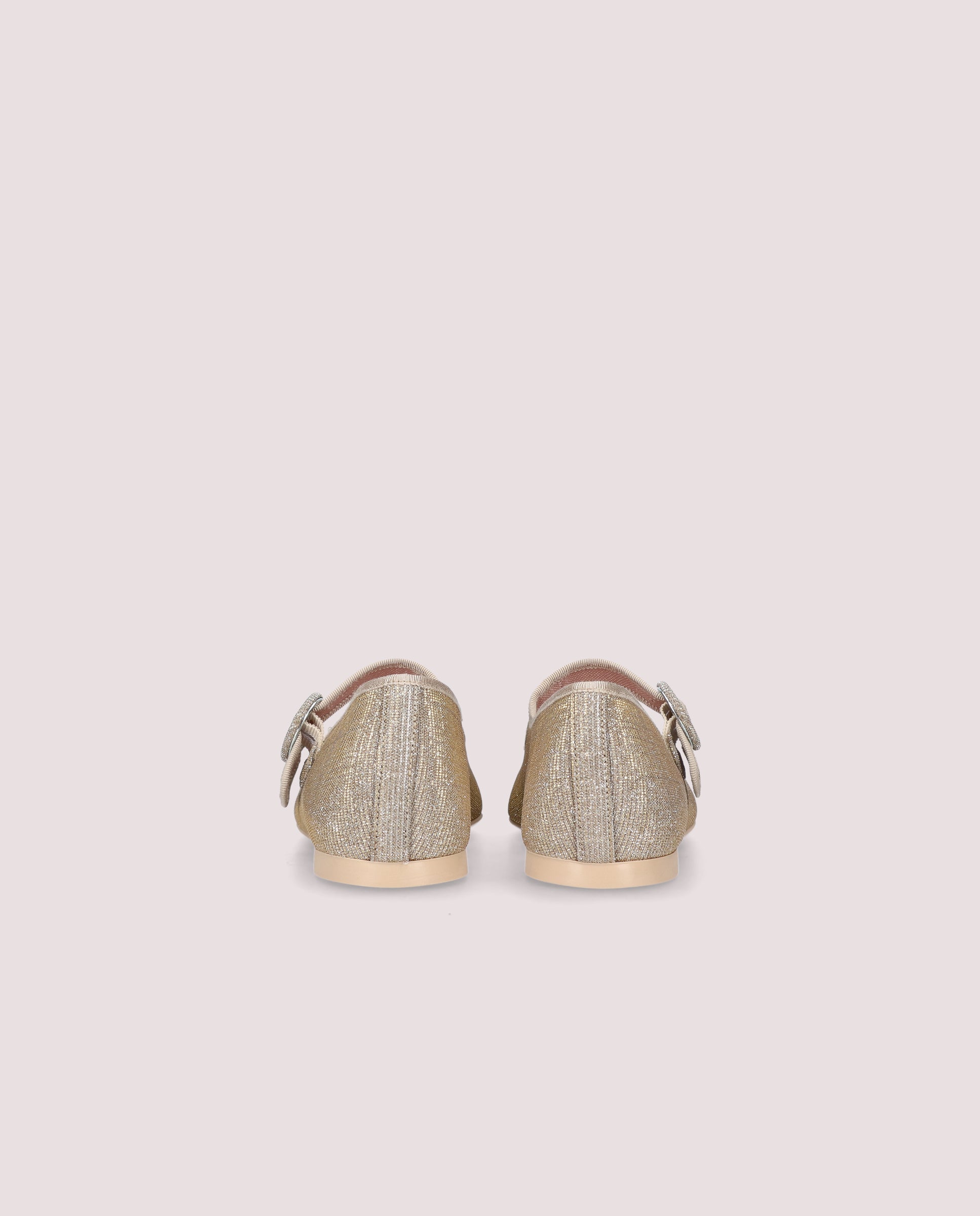 Camille Metallic Woven Silver Ballerinas