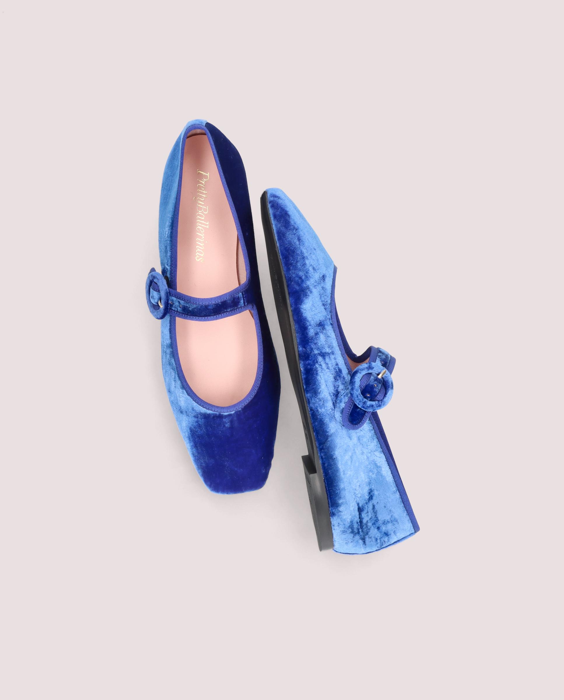 Camille Blue Knitted Ballet Flats