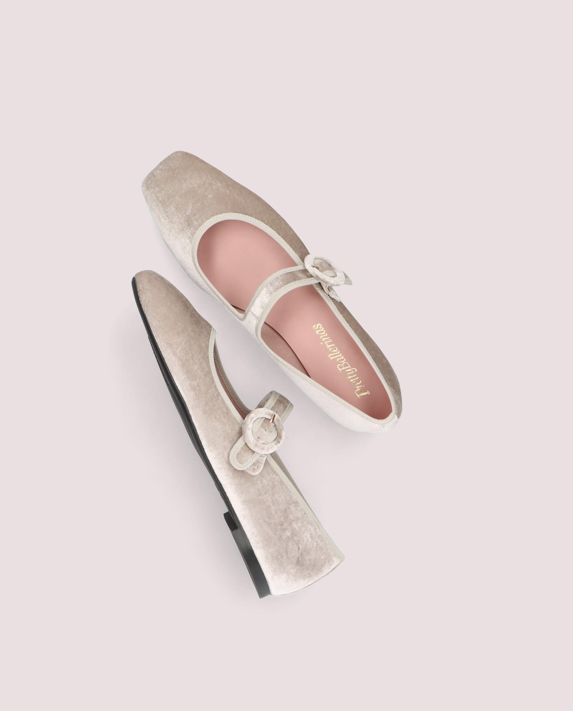 Camille Beige Knitted Ballet Flats