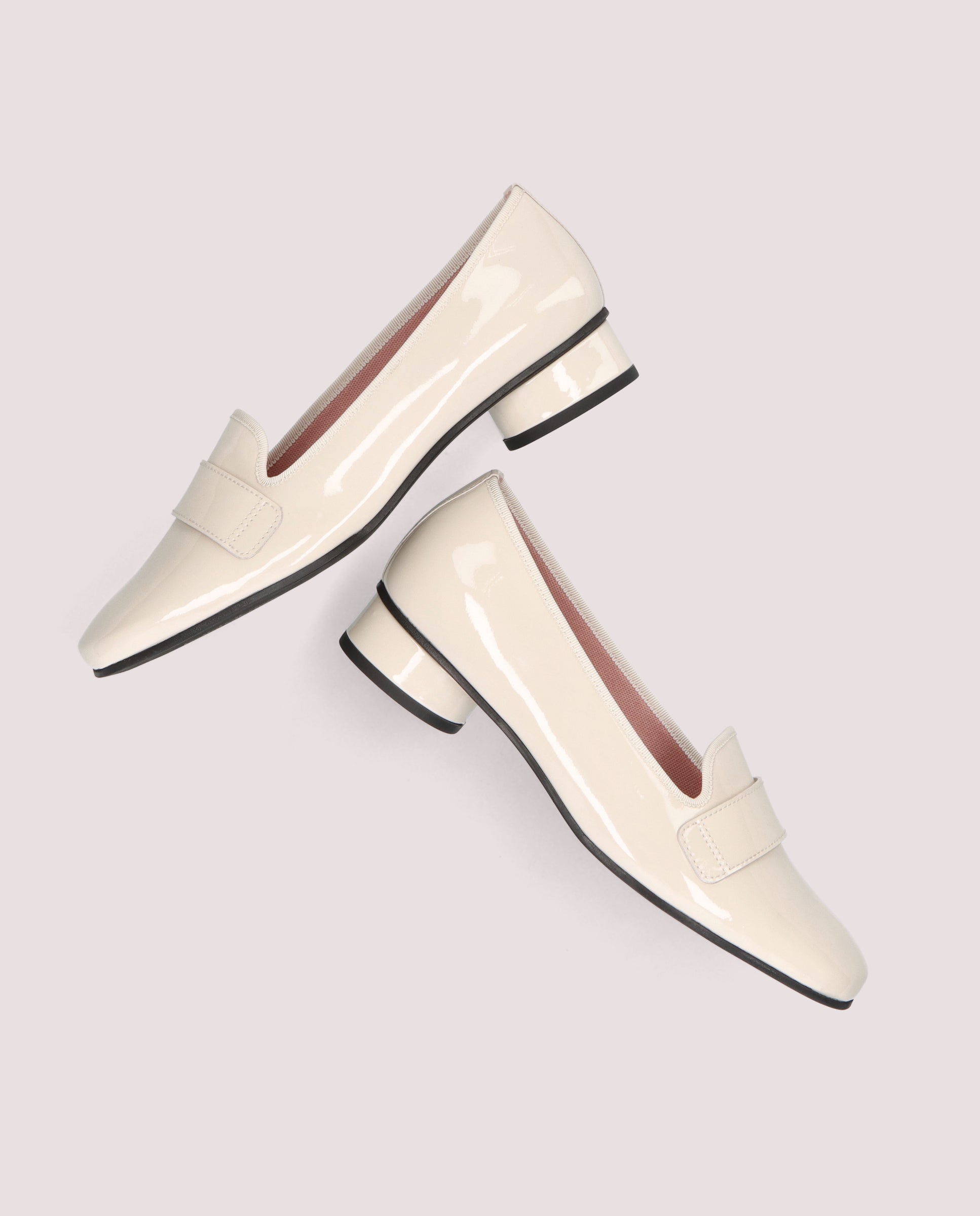 Odette White Patent Leather Salon