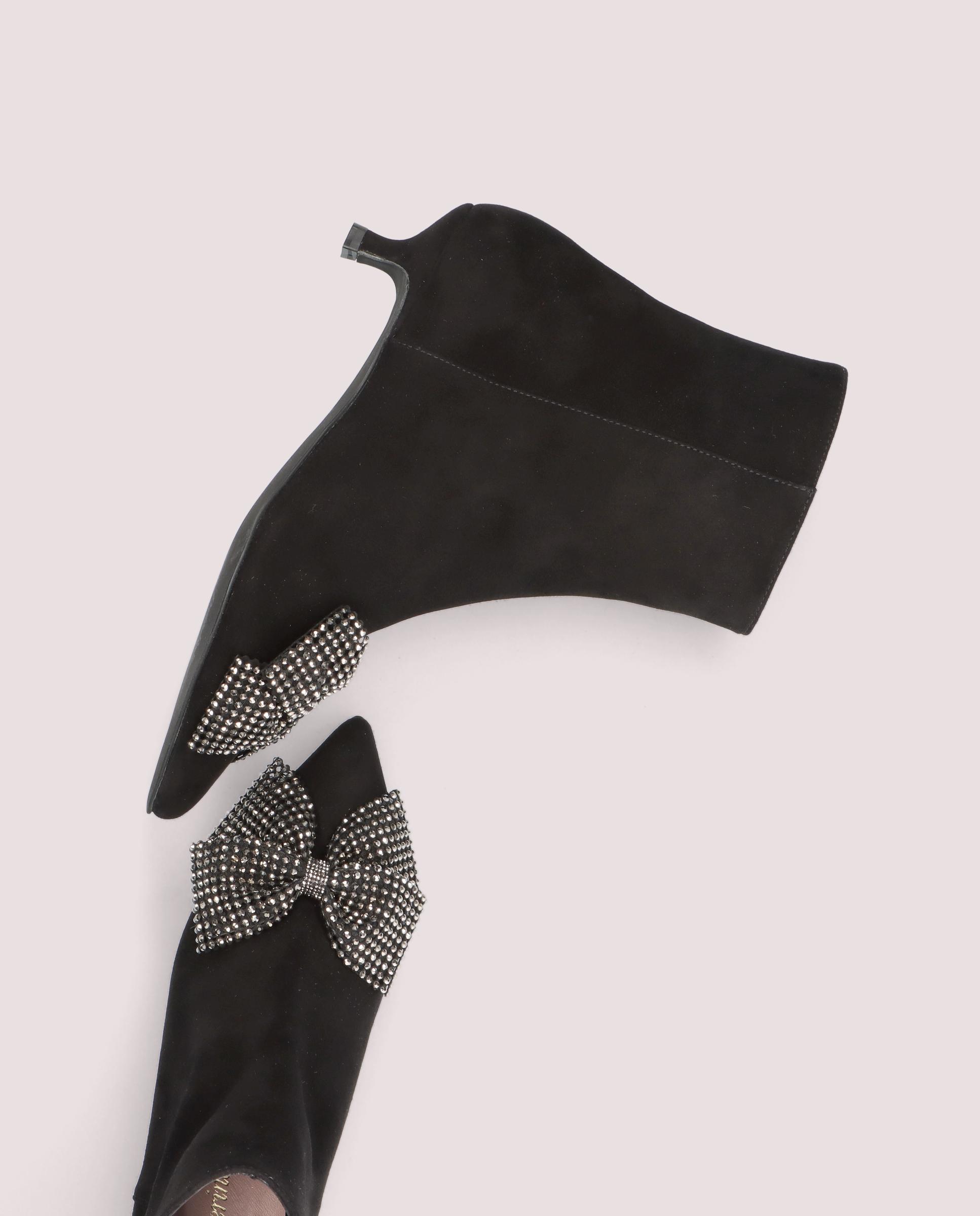 Kendall Black Suede Ankle Boots