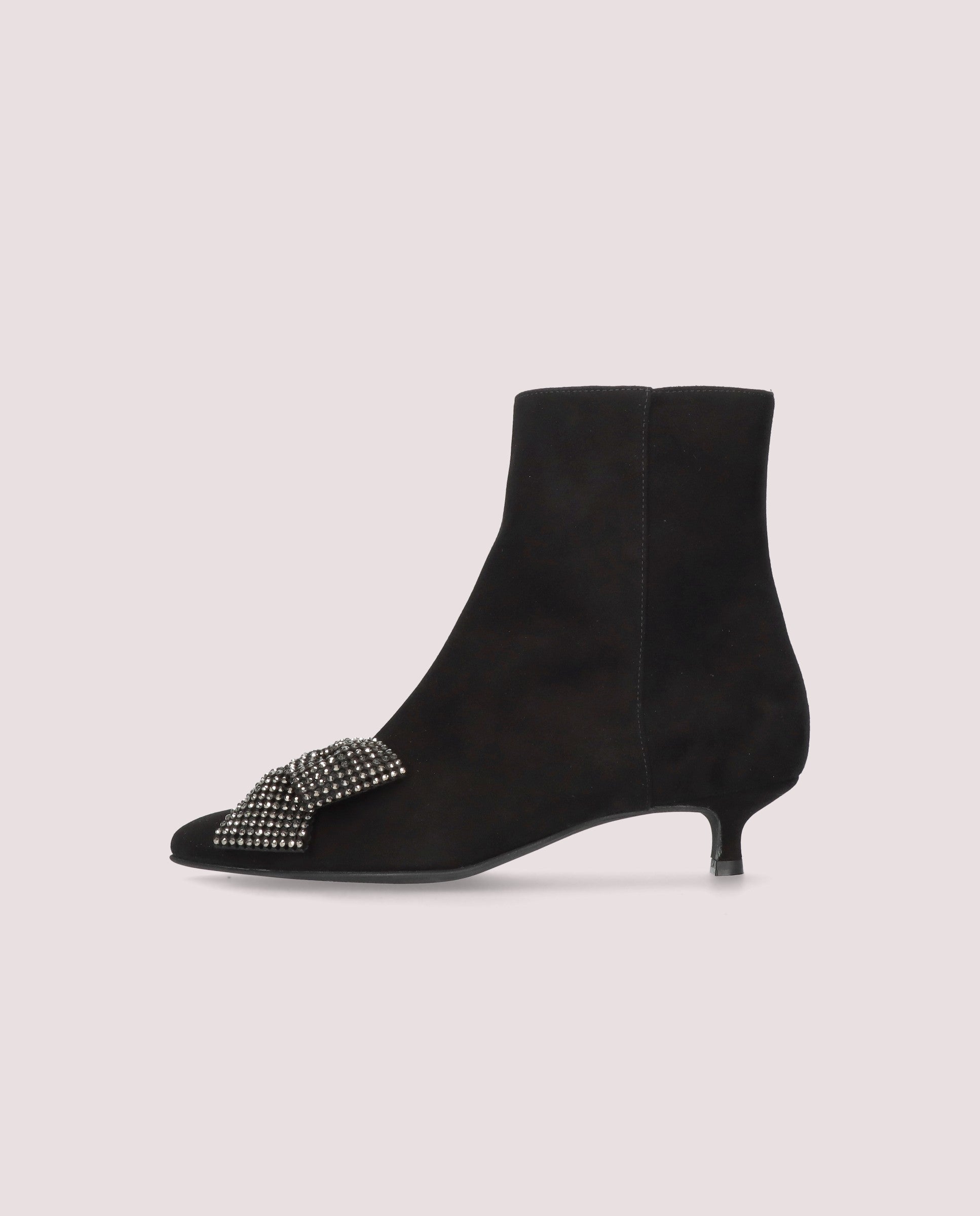 Kendall Black Suede Ankle Boots