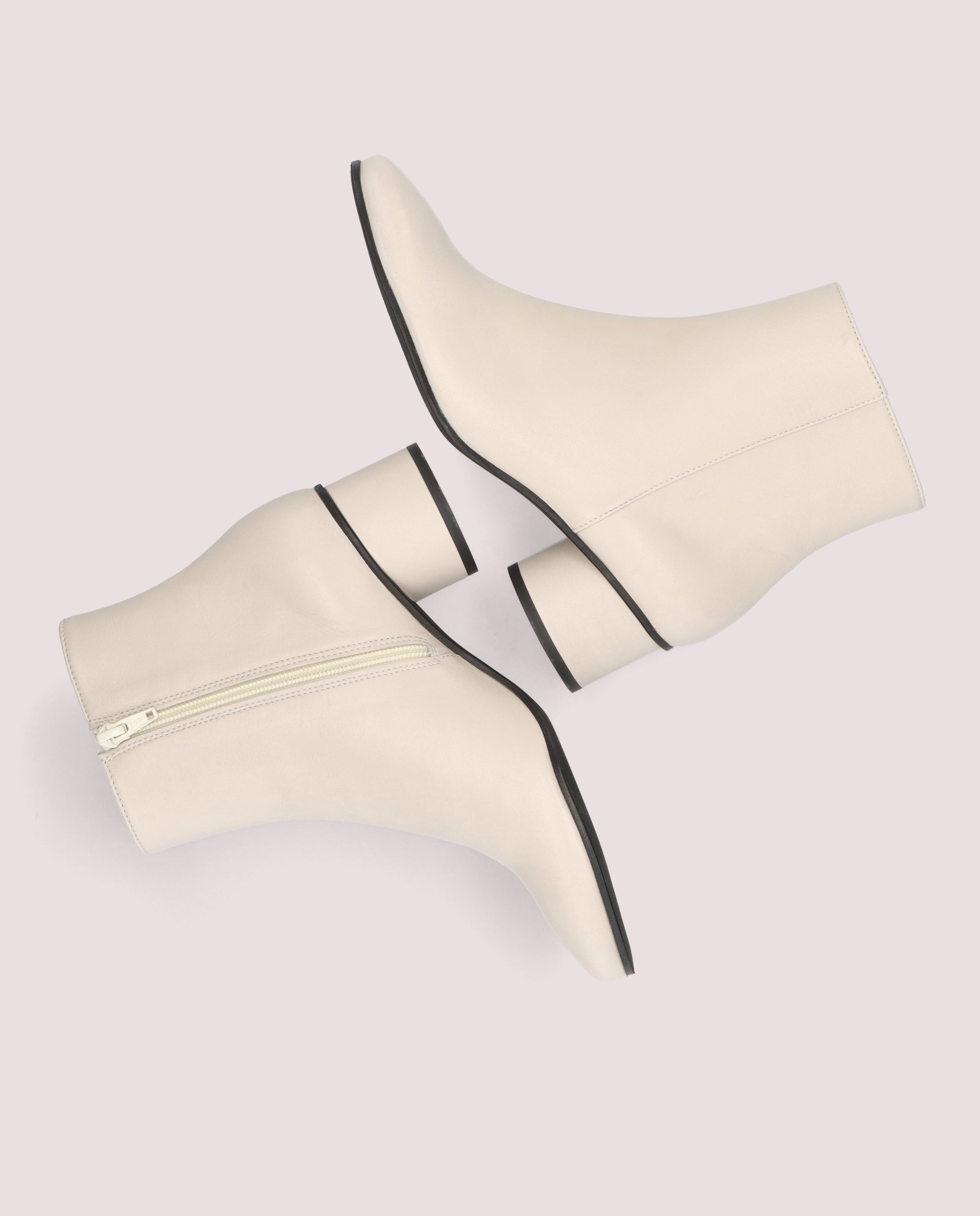 Jendayi White Leather Boots