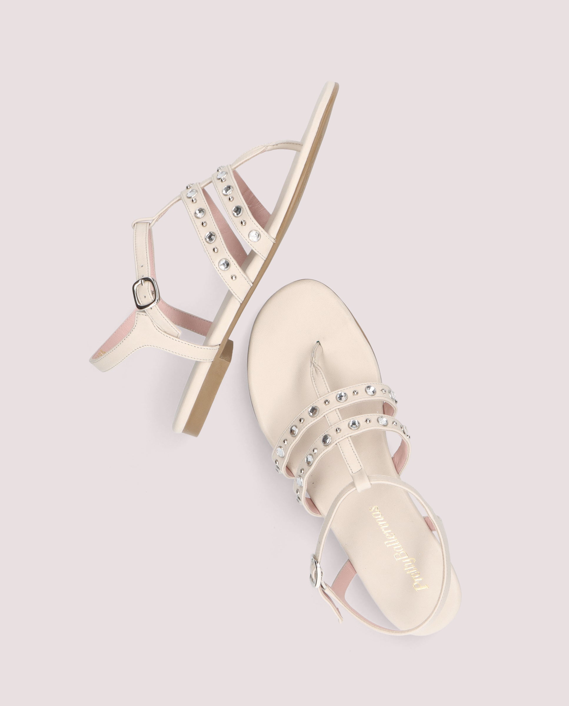Judy White Leather Sandals