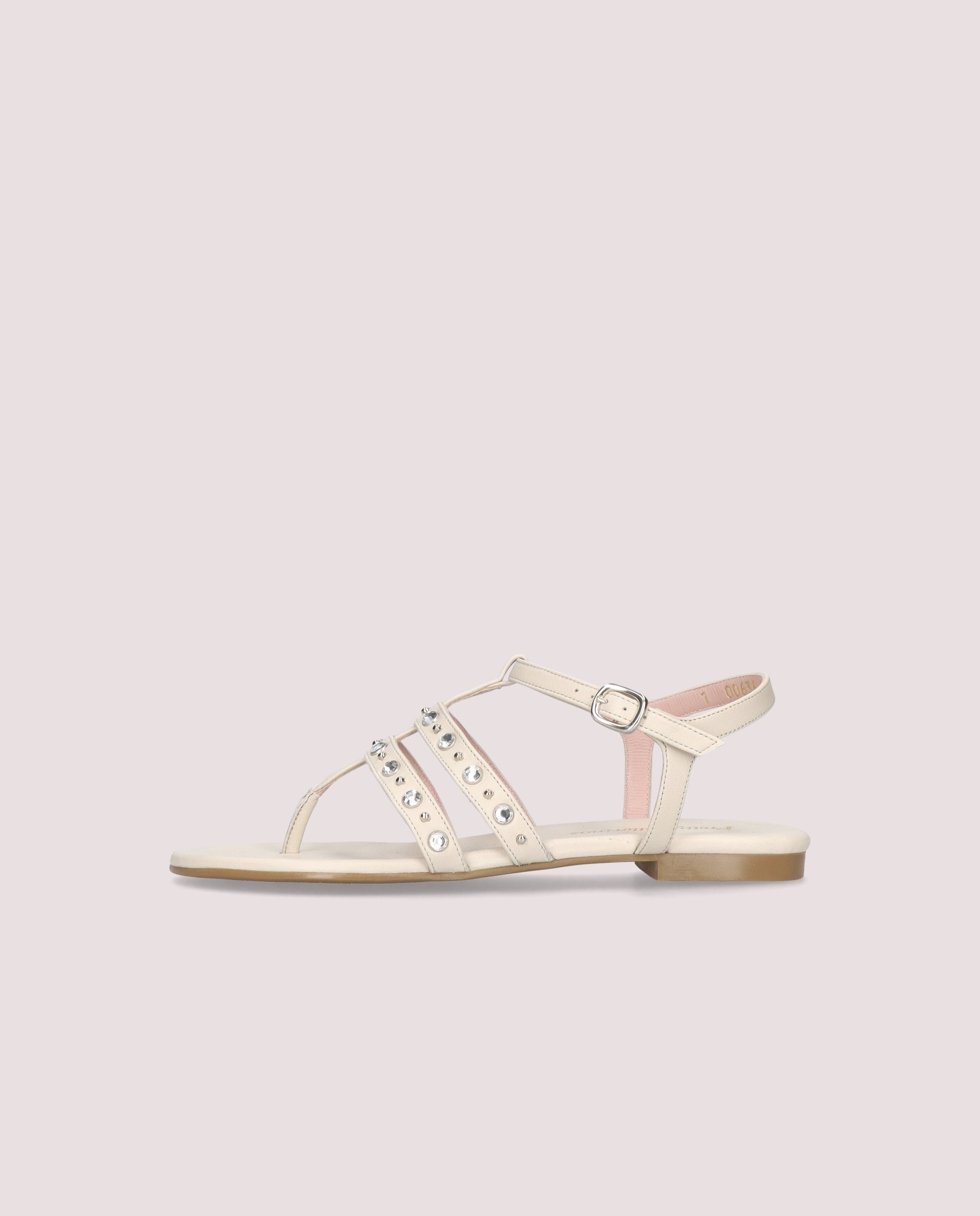 Judy White Leather Sandals