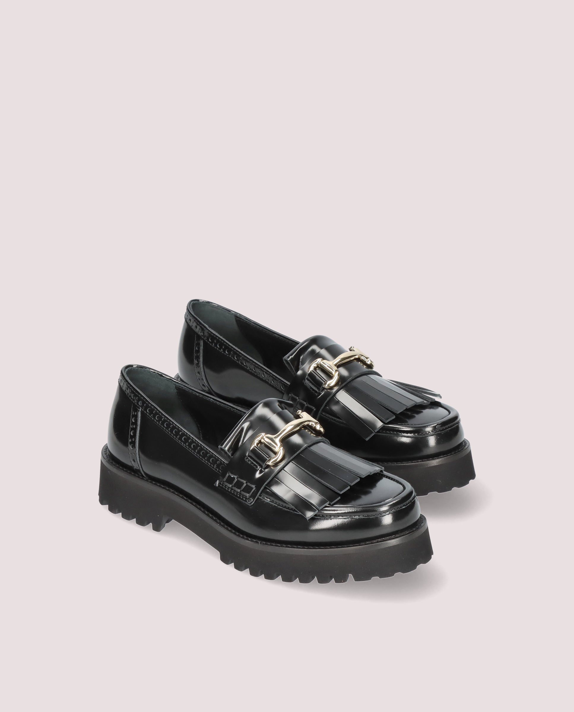 Ashley Black Leather Loafers