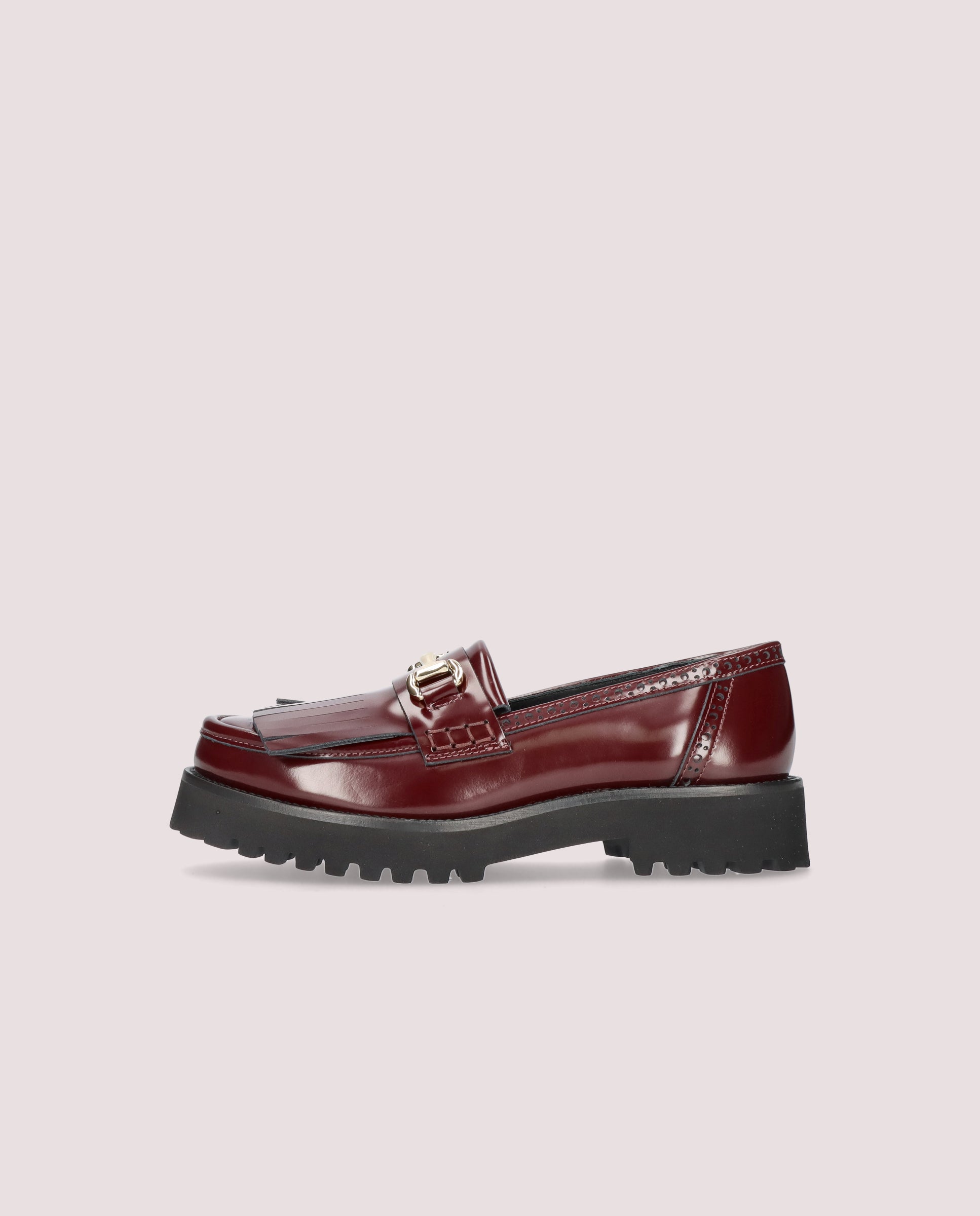 Ashley Red Leather Loafers