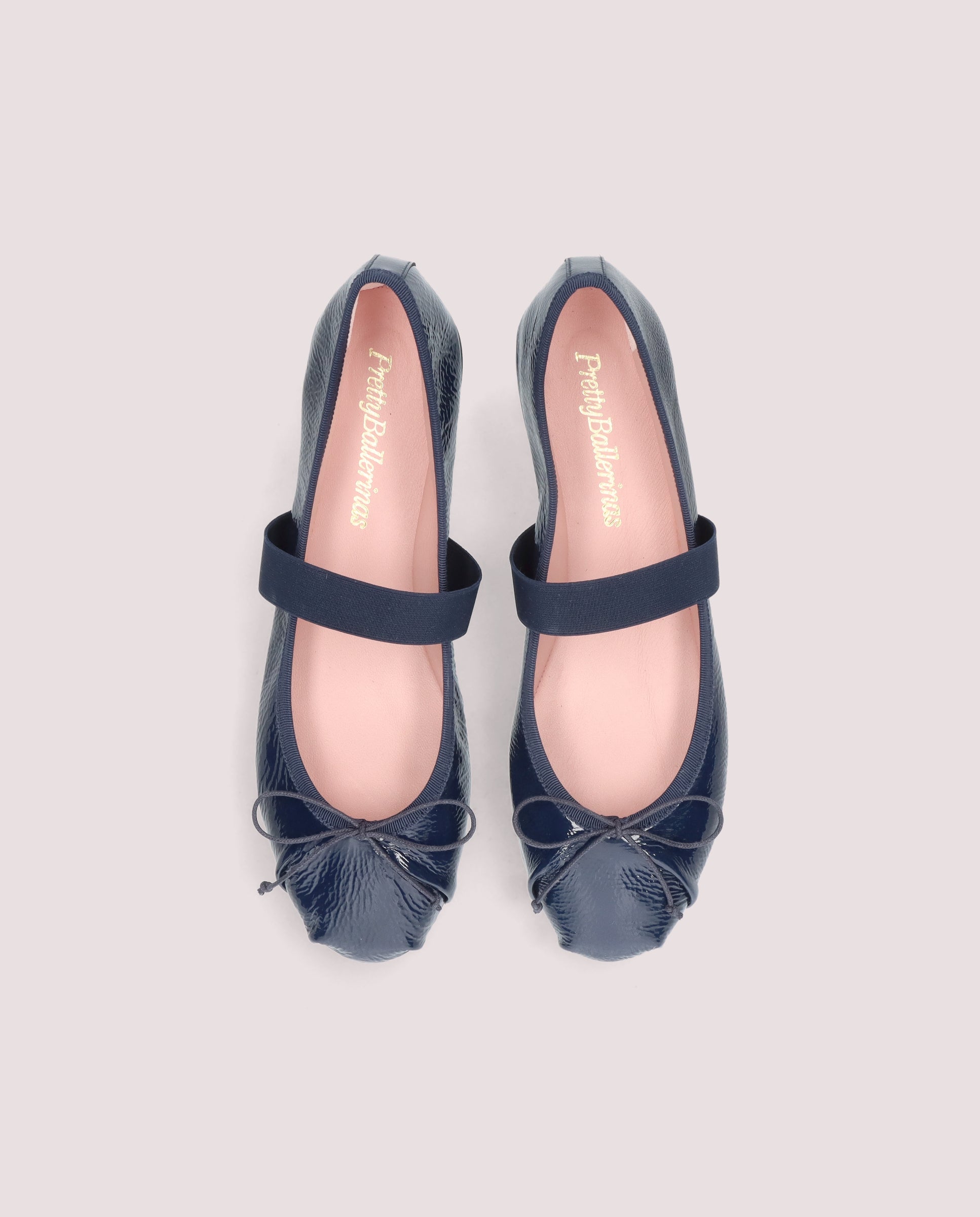 Nicole Blue Patent Leather Ballet Flats