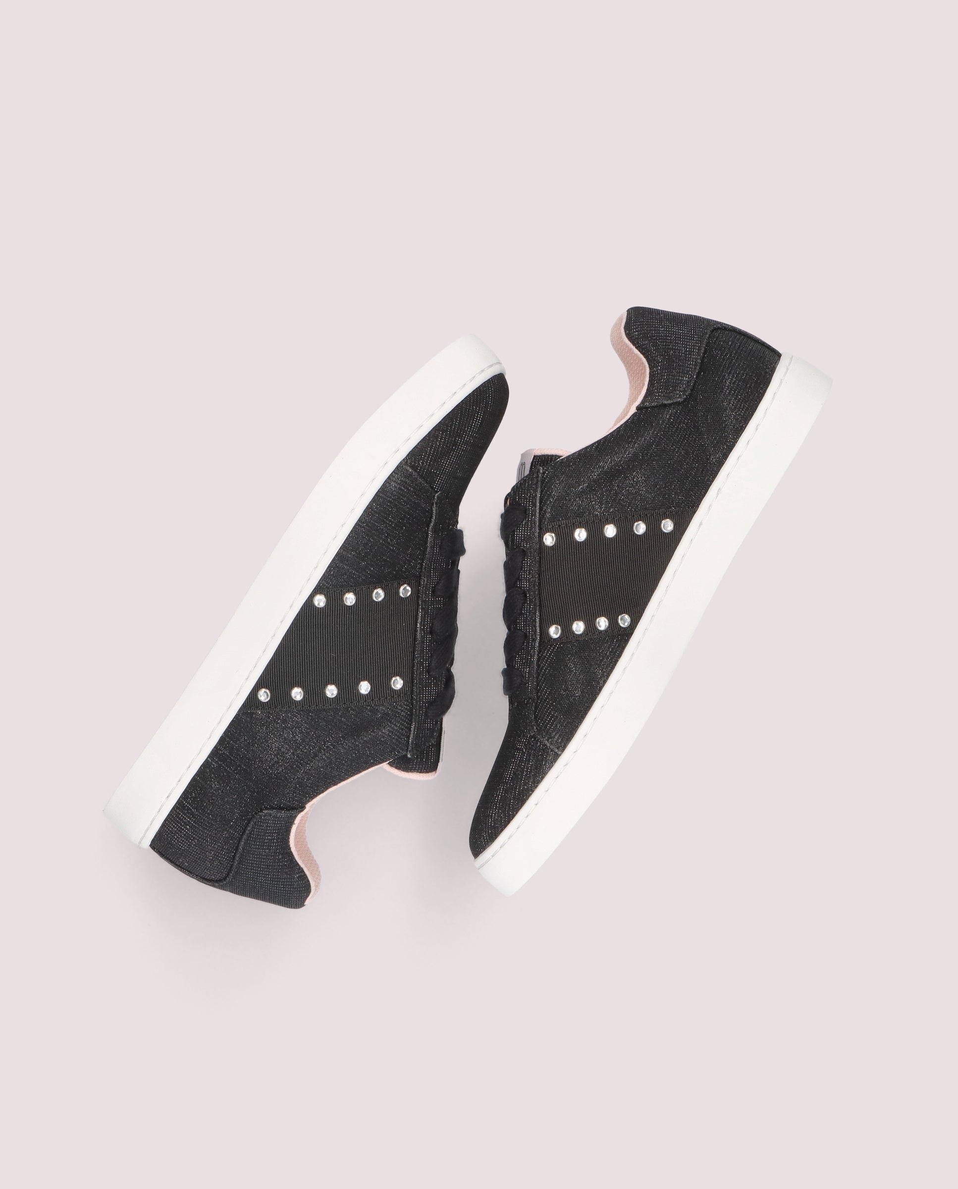 Cordelia Black Woven Sneakers