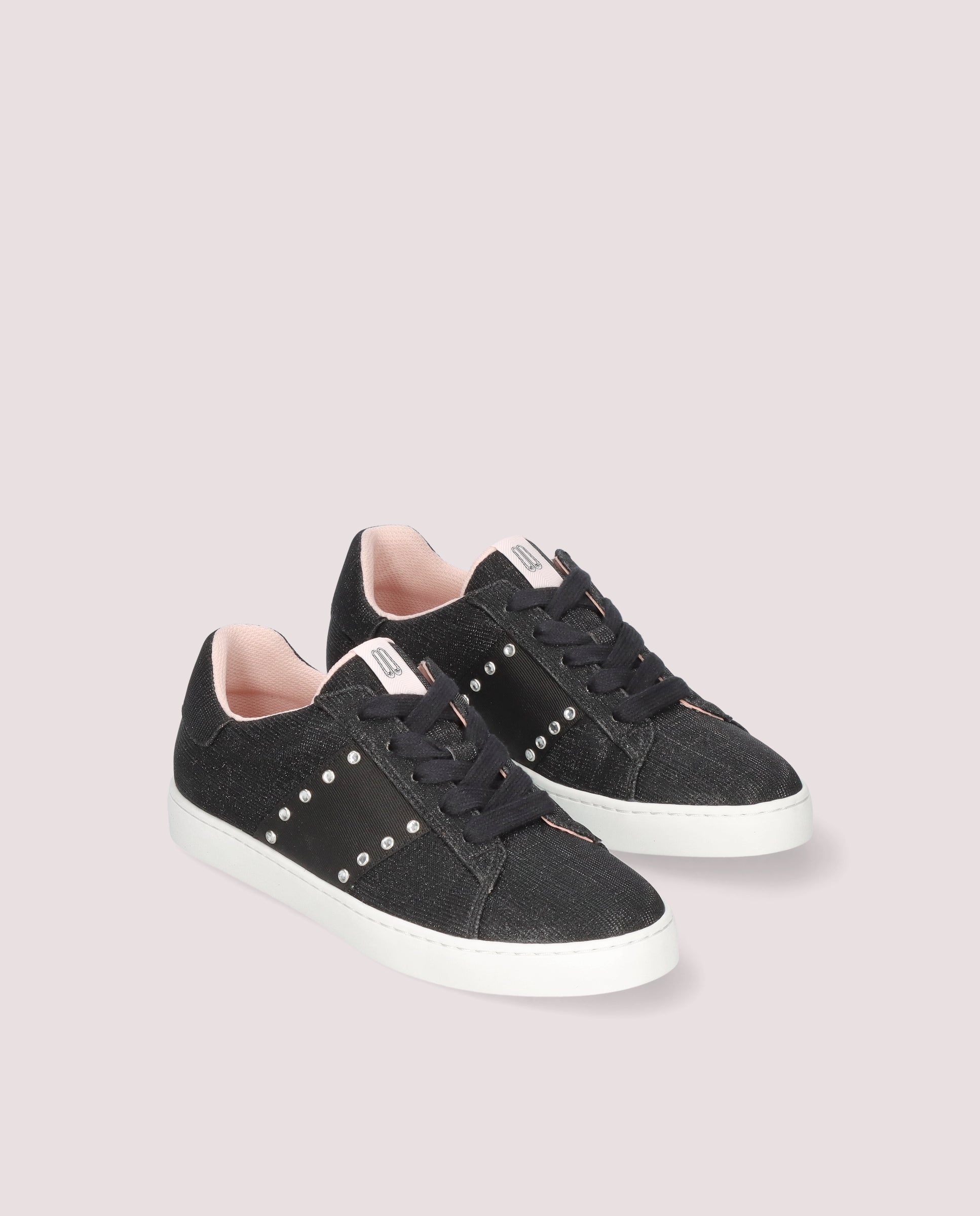 Cordelia Black Woven Sneakers