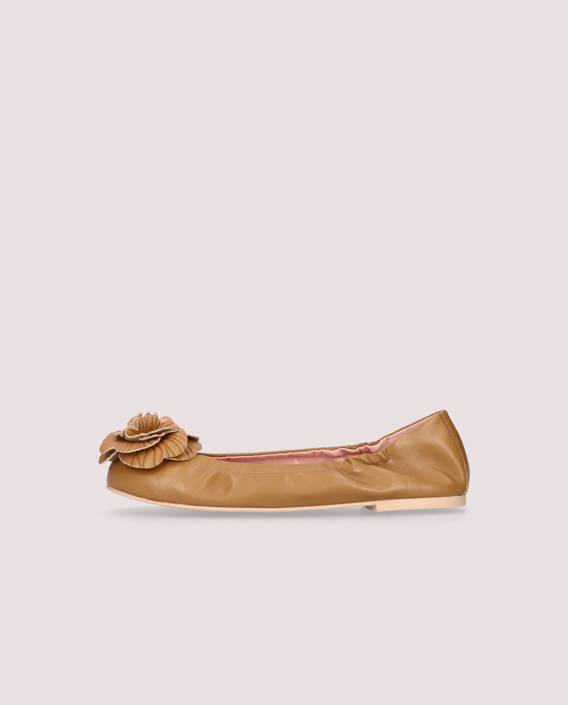 Rosario Brown Leather Ballerinas
