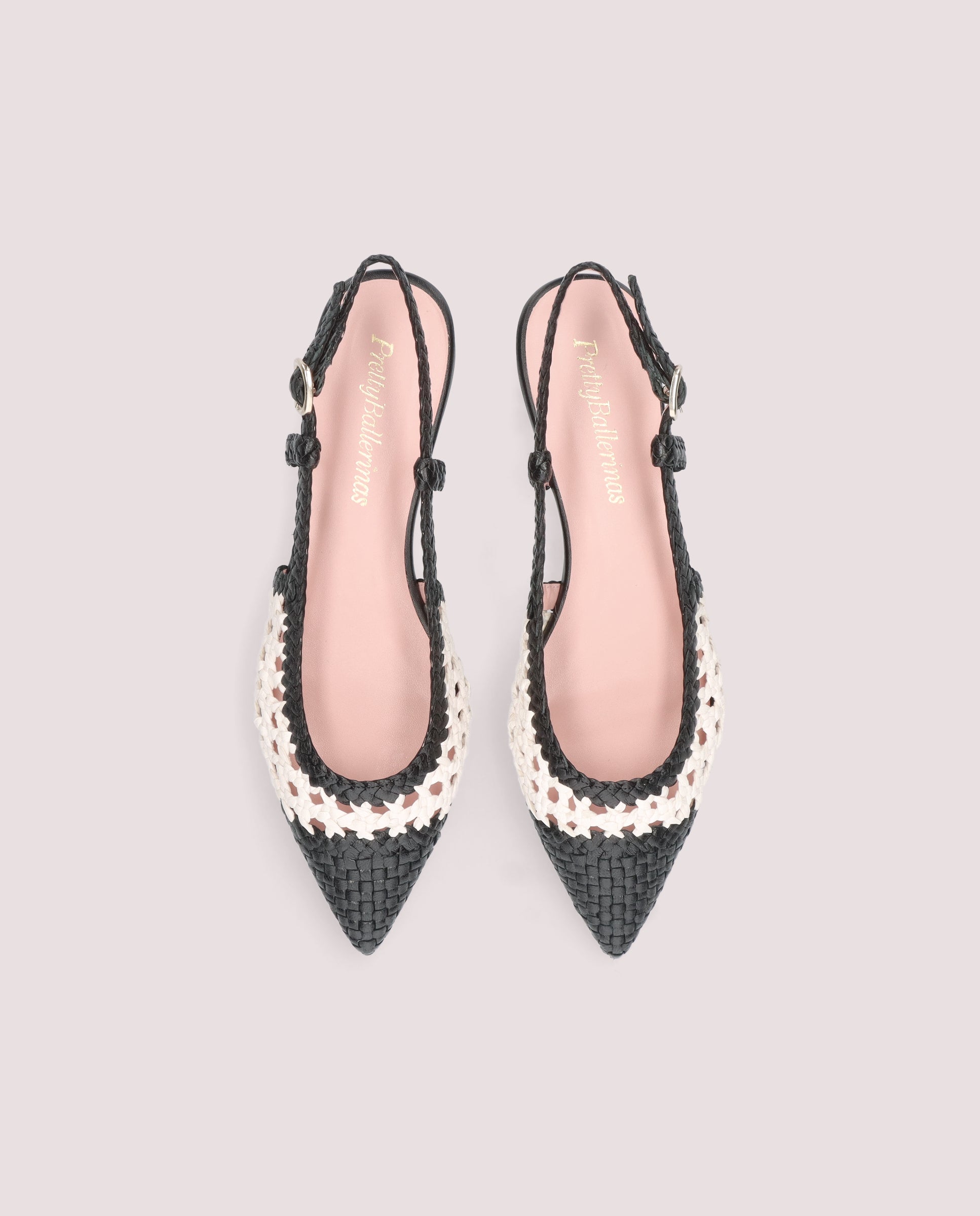 Black Leather Ella Ballet Flats