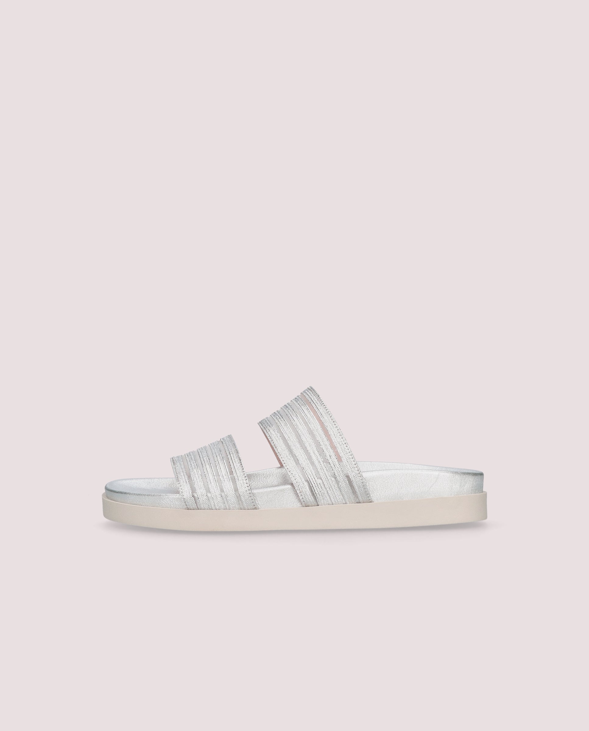 Singer Silver Woven Sandals