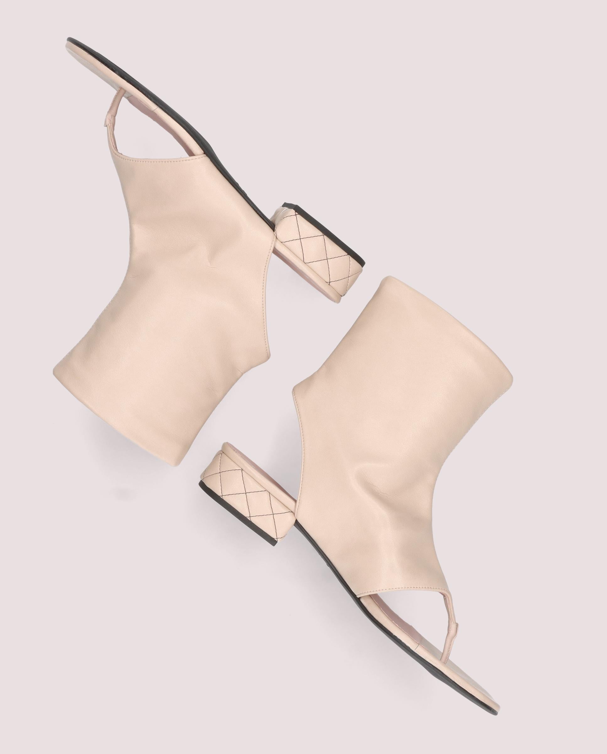 Lulu Beige Woven Sandals