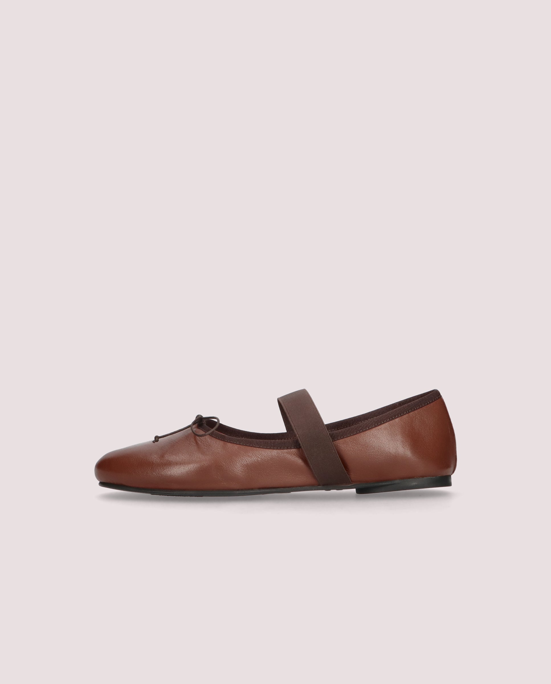 Lea Brown Leather Ballet Flats
