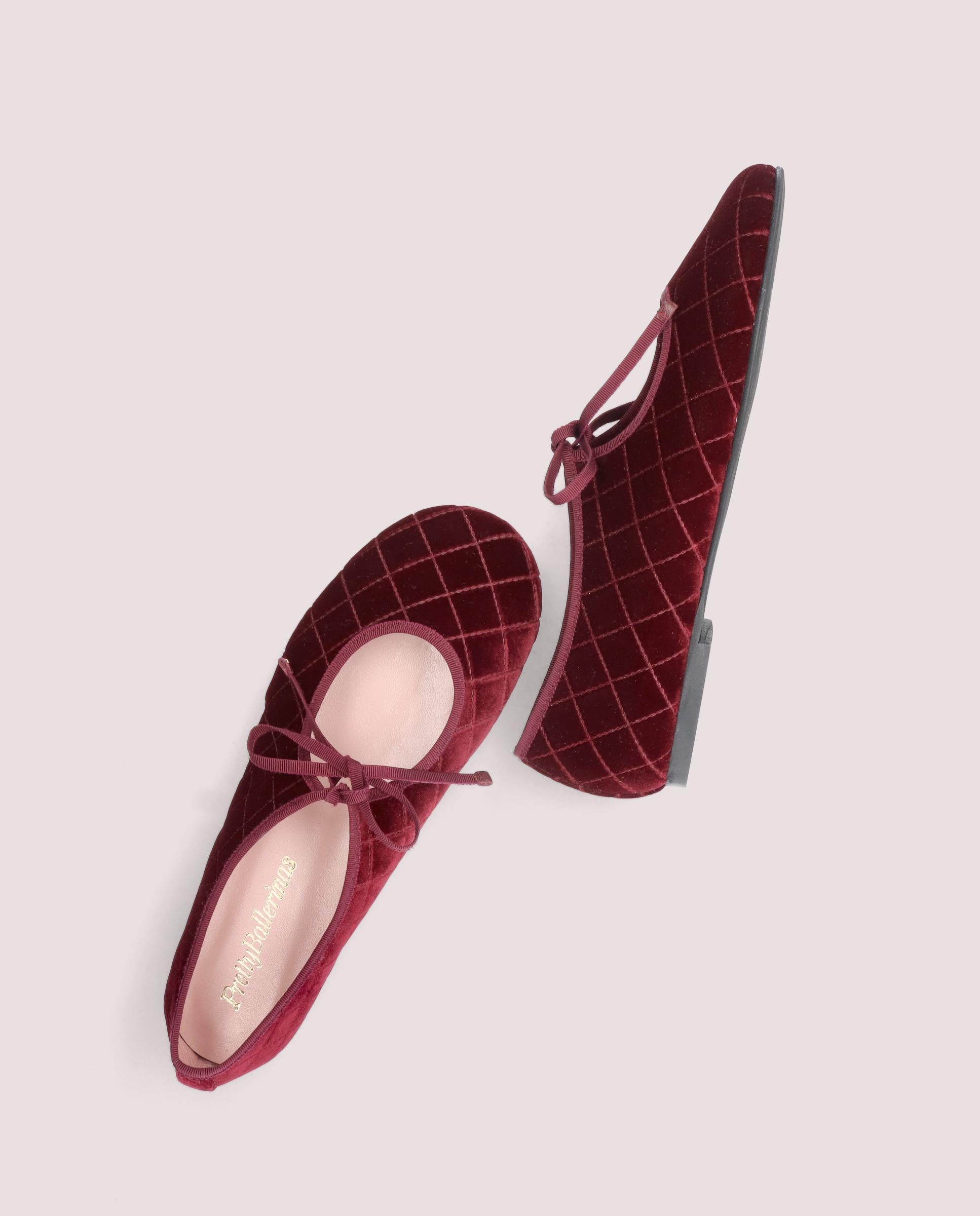 Georgia Red Knitted Ballet Flats