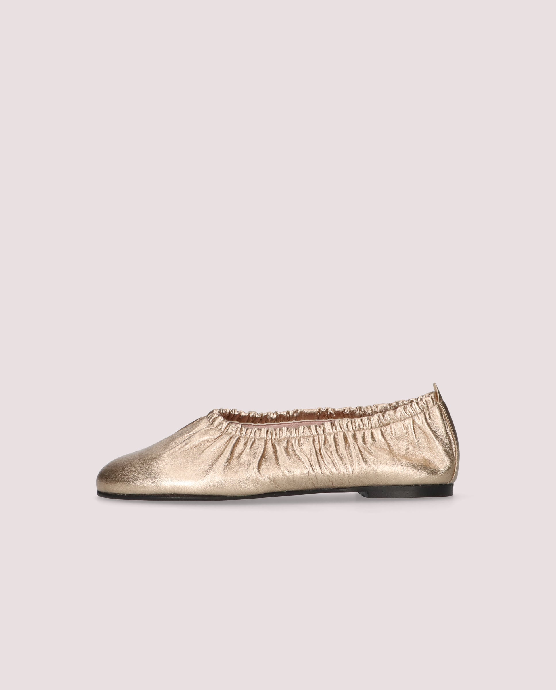 Georgia Ballet Flats Gold Metallic Leather