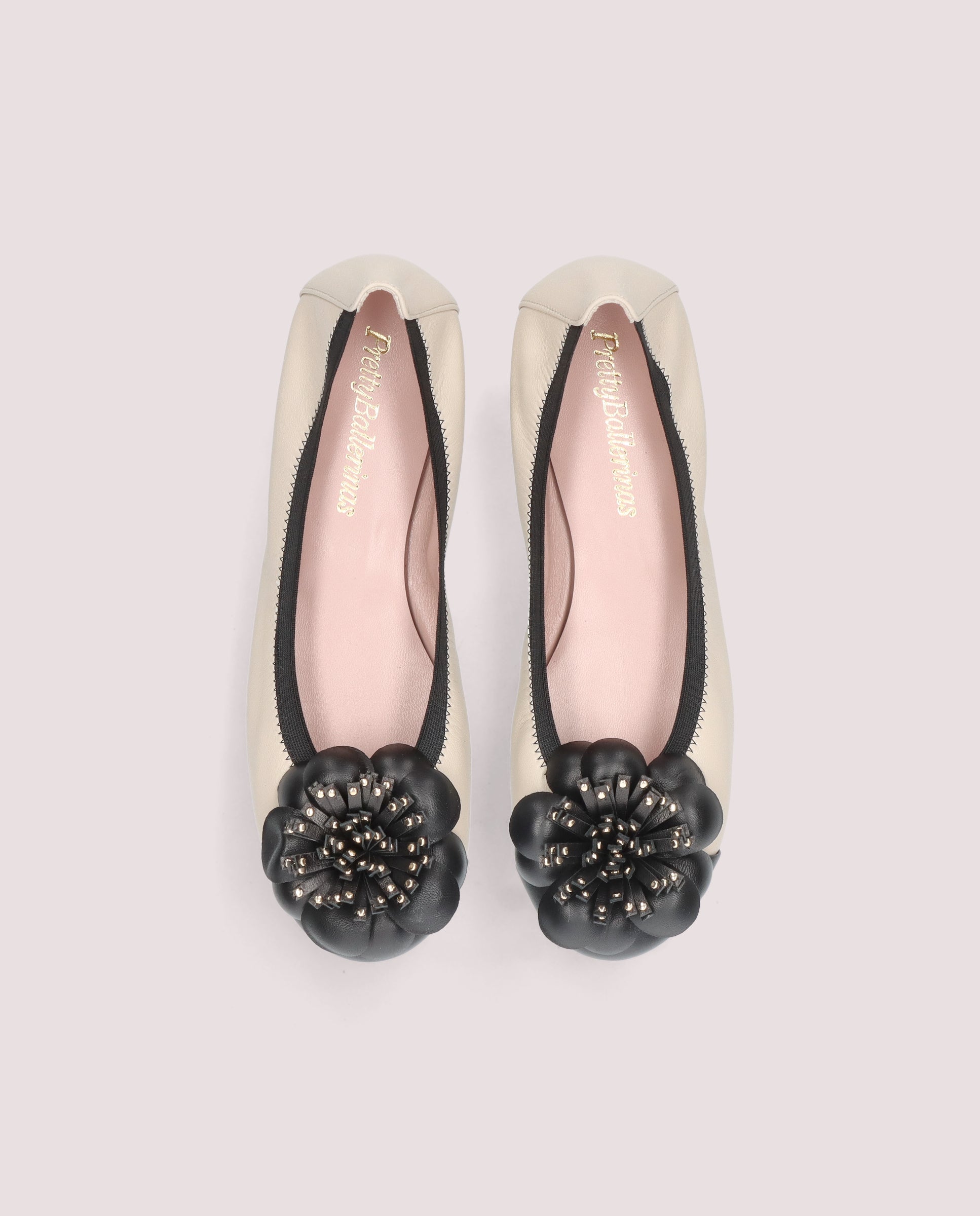 Shirley White Leather Ballet Flats