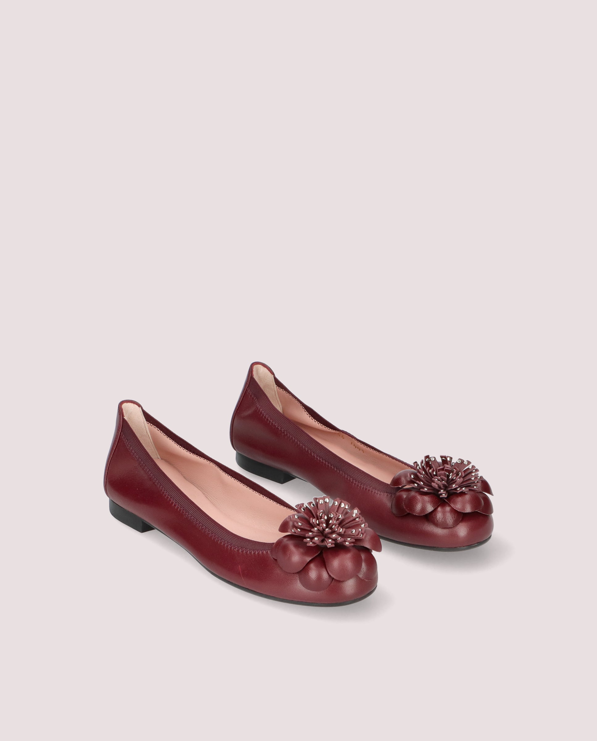 Shirley Red Leather Ballet Flats