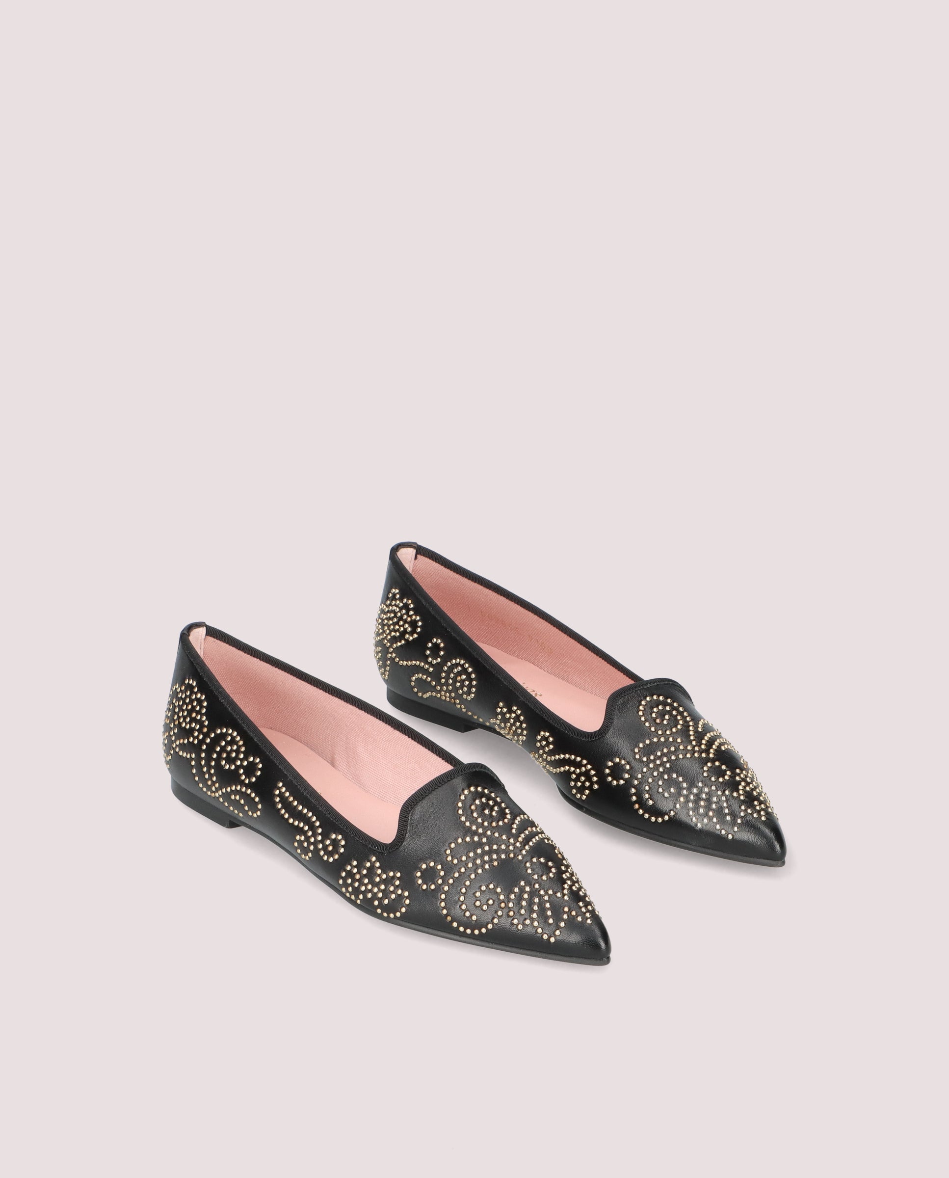 Black Leather Ella Loafers