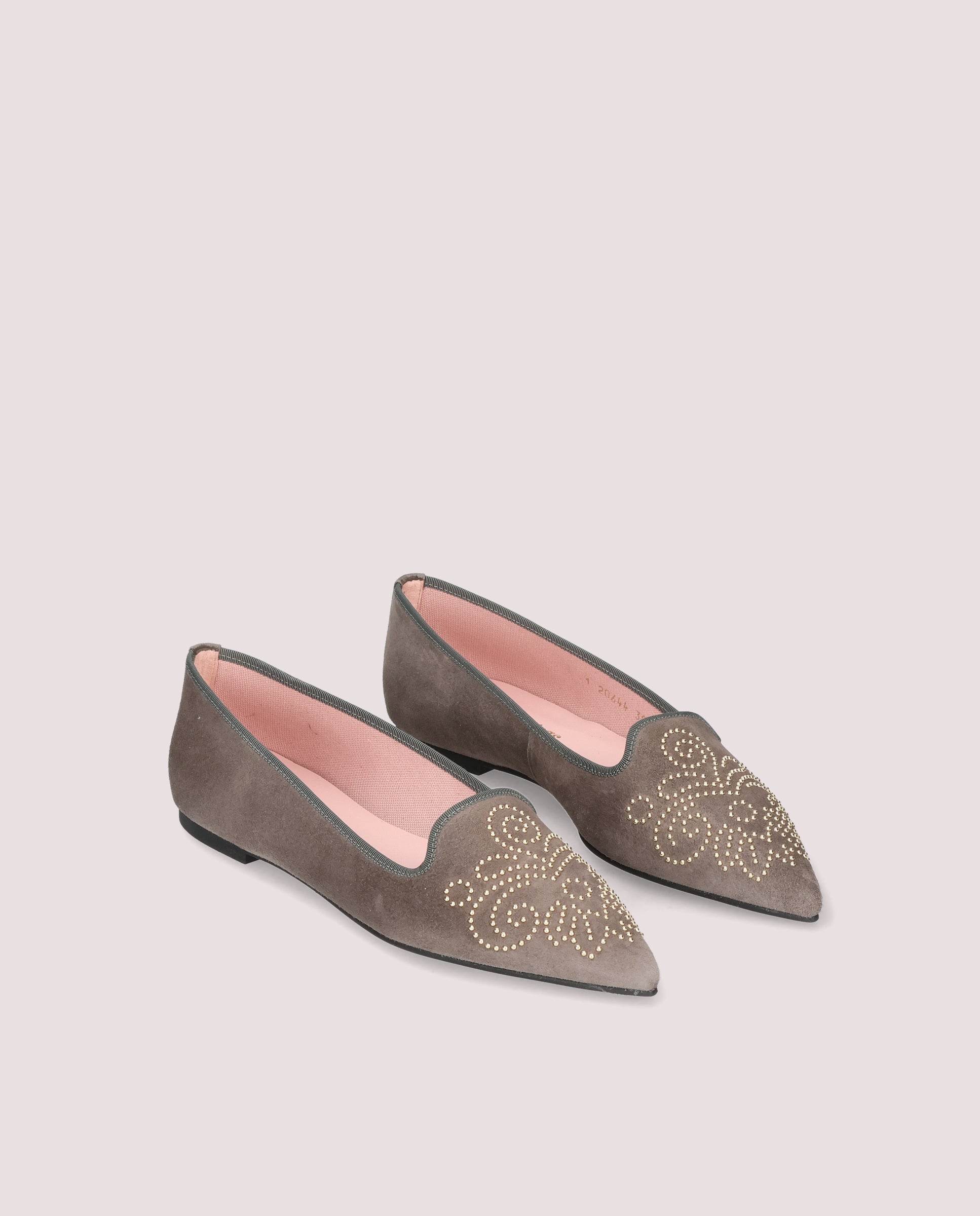 Ella Grey Suede Loafers