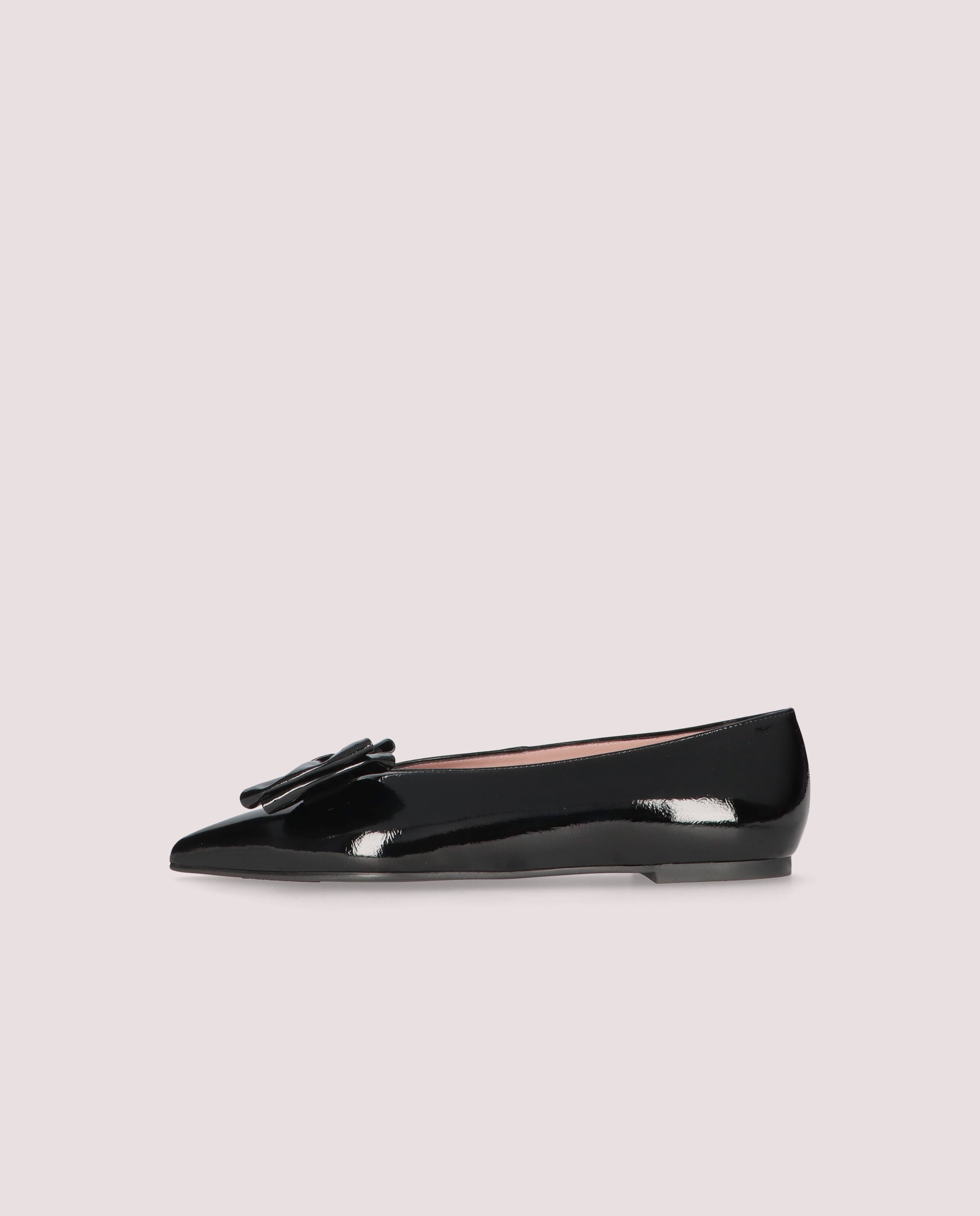 Ella Black Patent Leather Ballet Flats