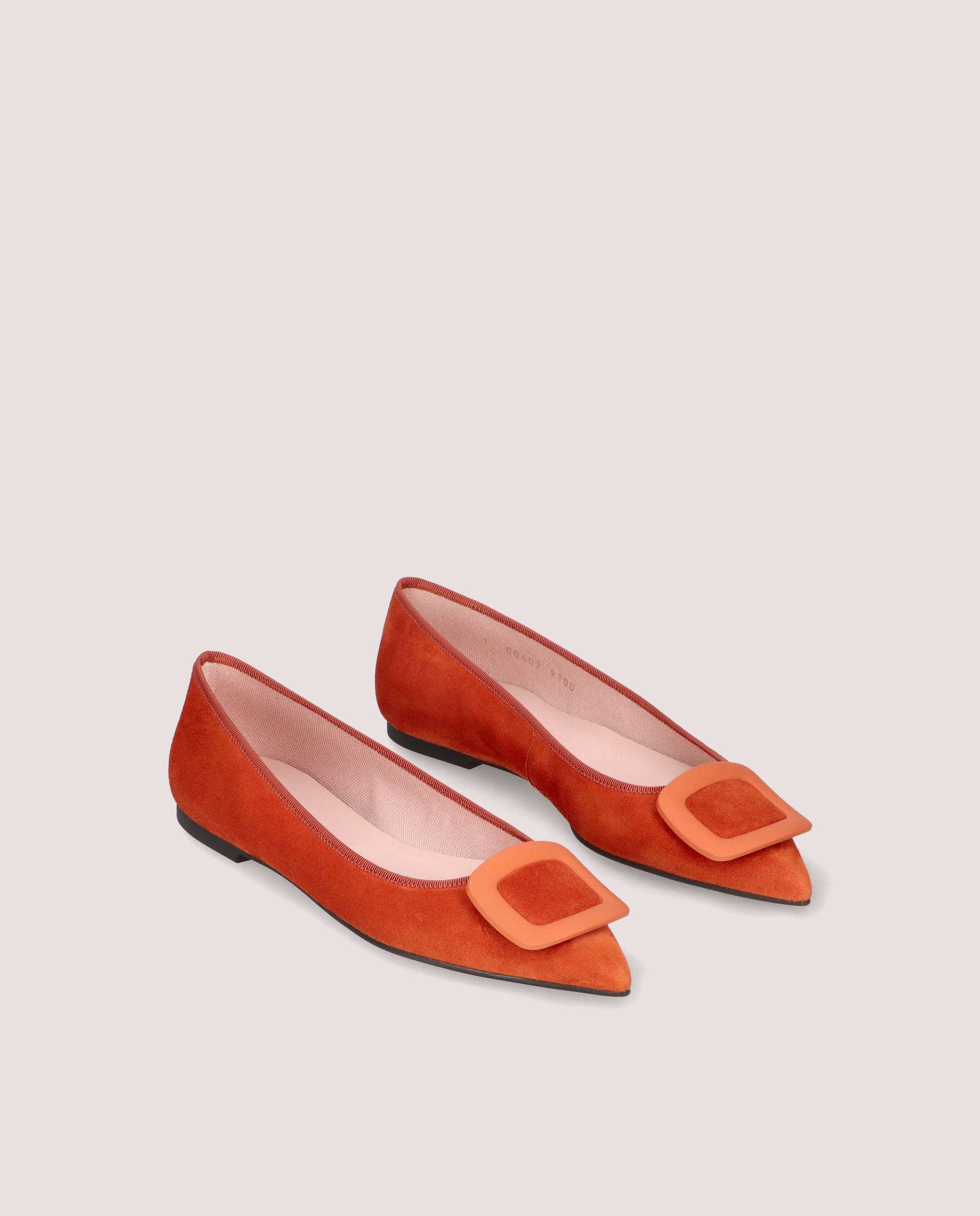 Ella Orange Suede Ballet Flats