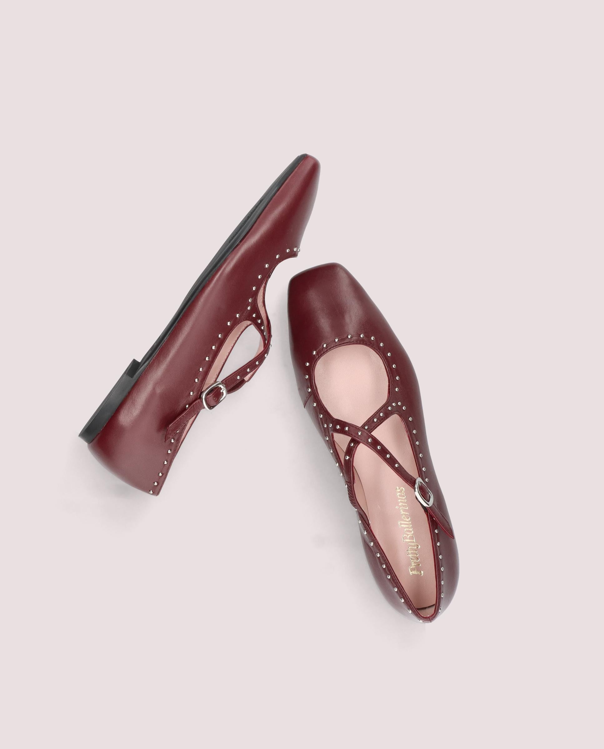 Camille Red Leather Ballet Flats