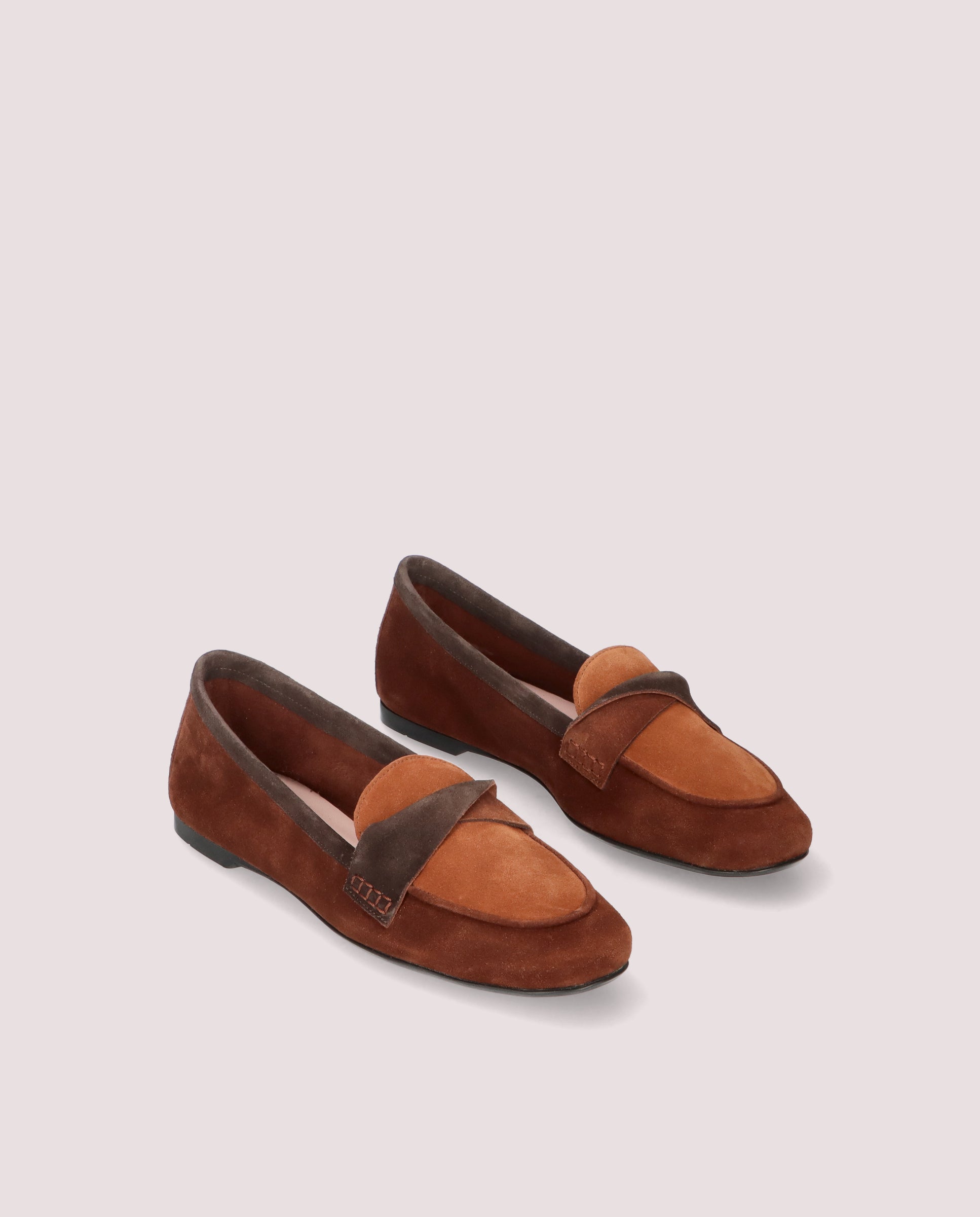 Faye Brown Suede Loafers