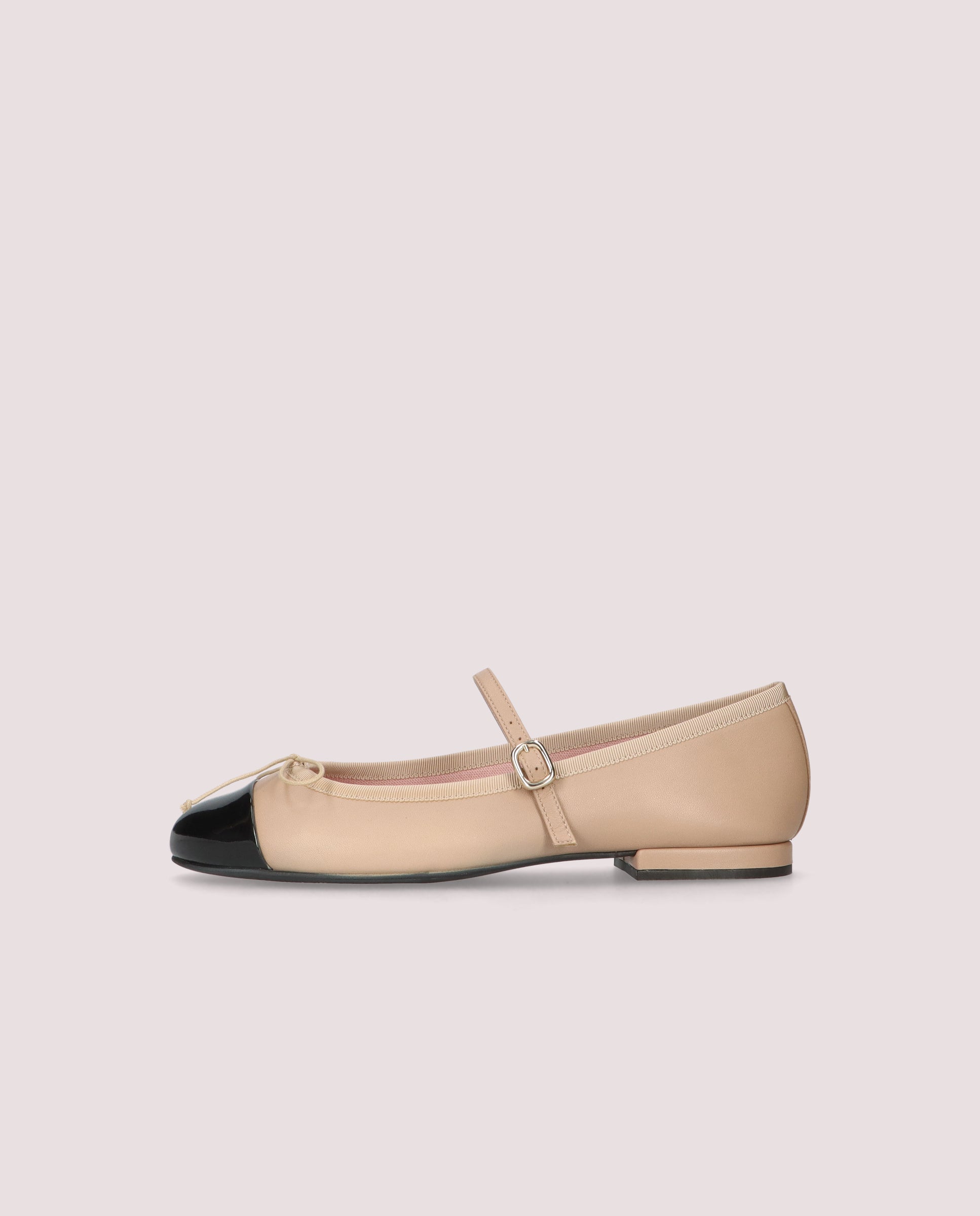 Irma Beige Leather Ballet Flats