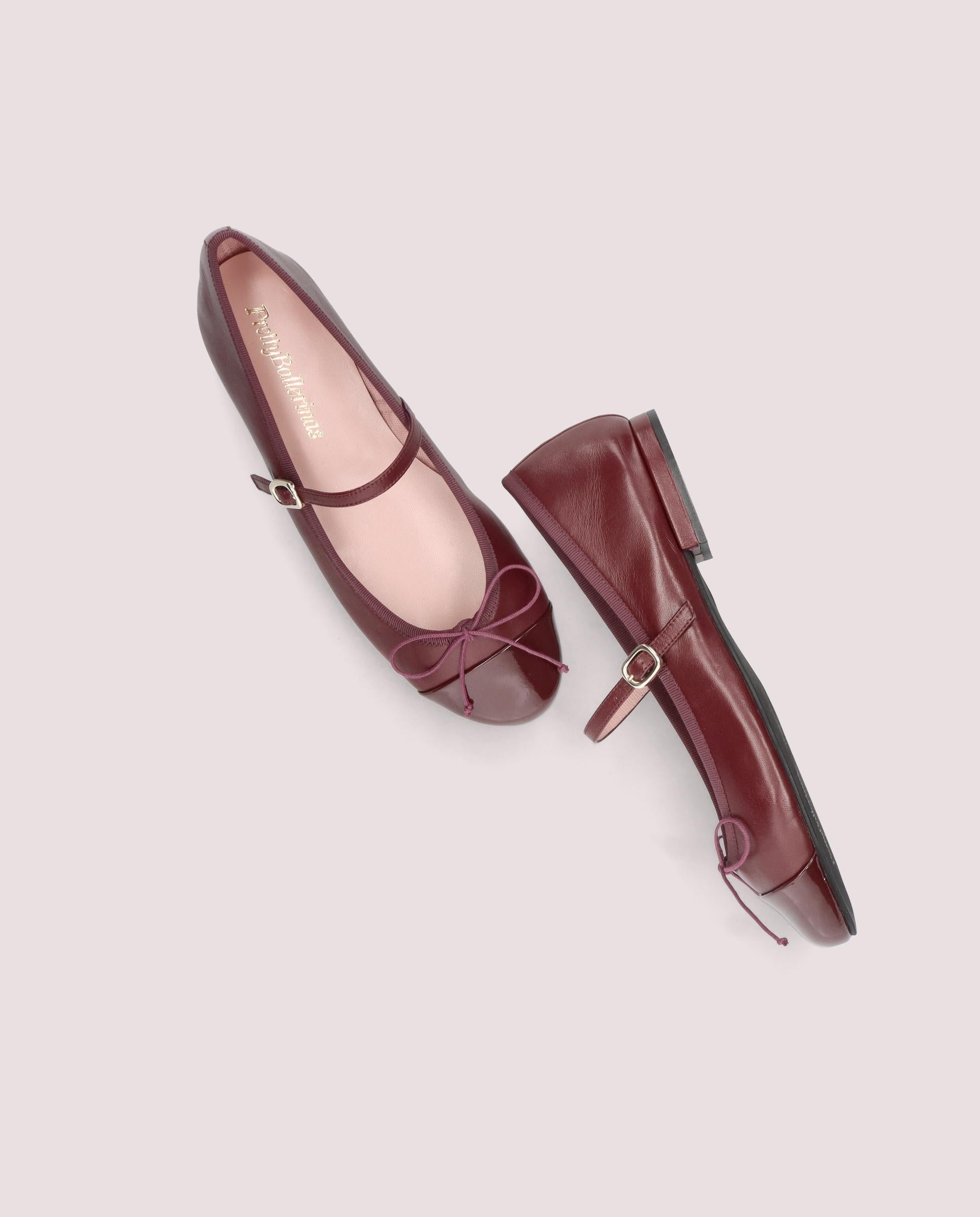 Irma Red Leather Ballet Flats