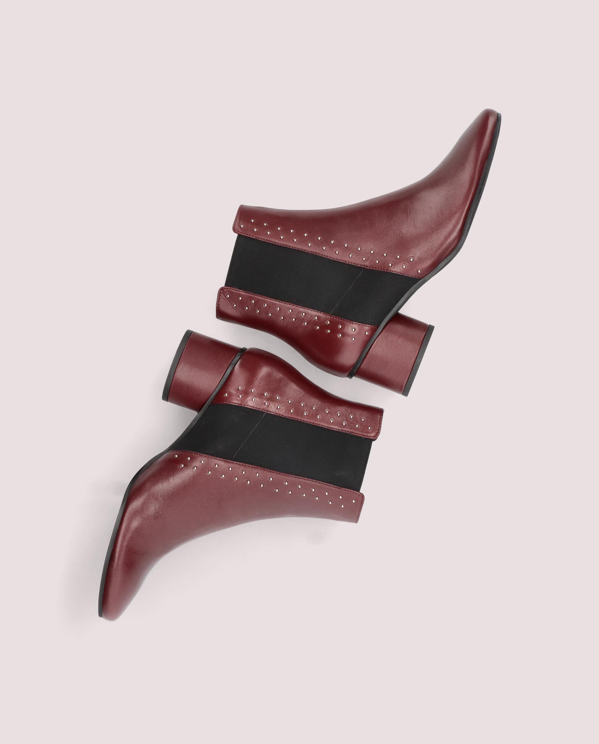 Jendayi Red Leather Boots