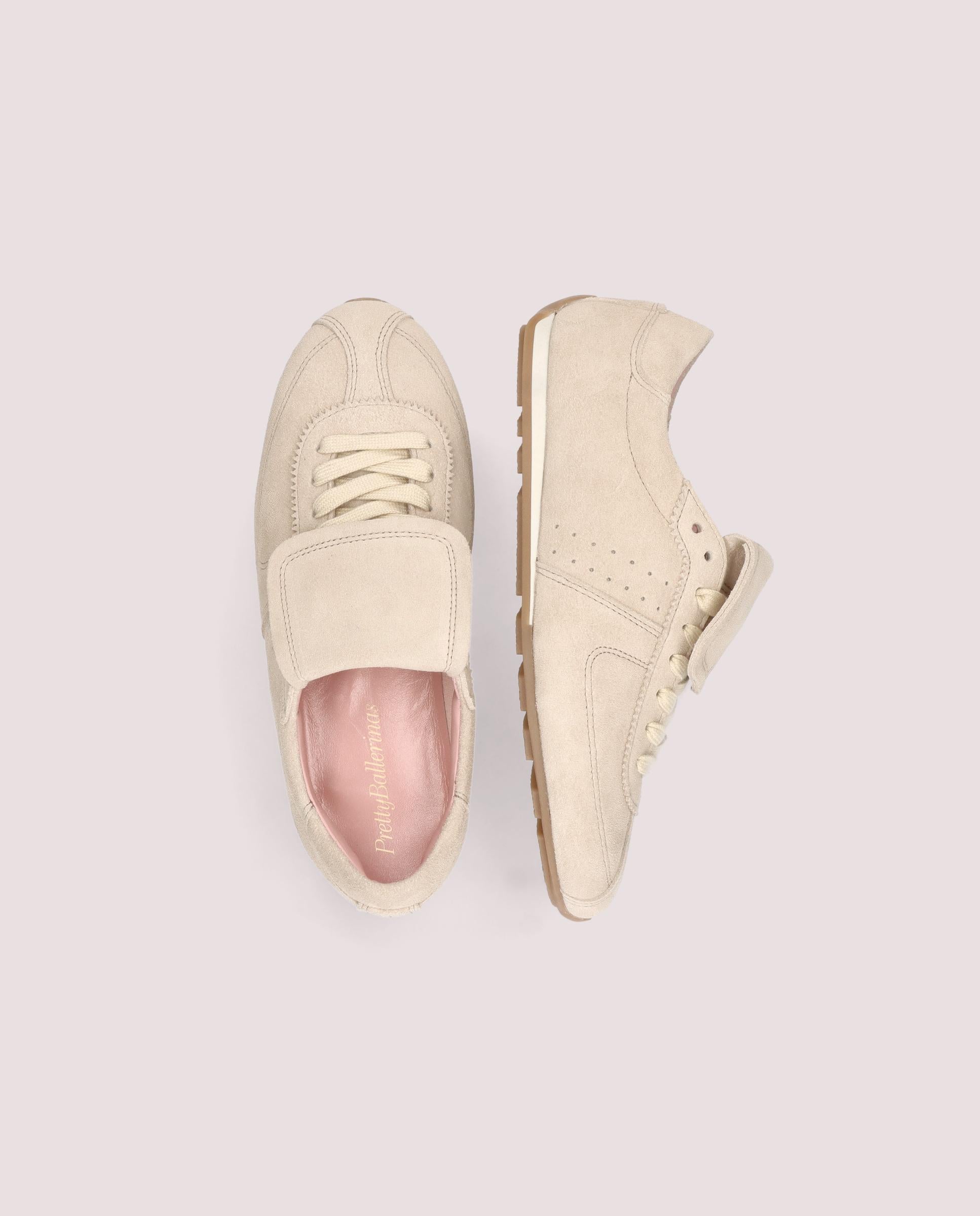 Eliana Beige Suede Sneakers