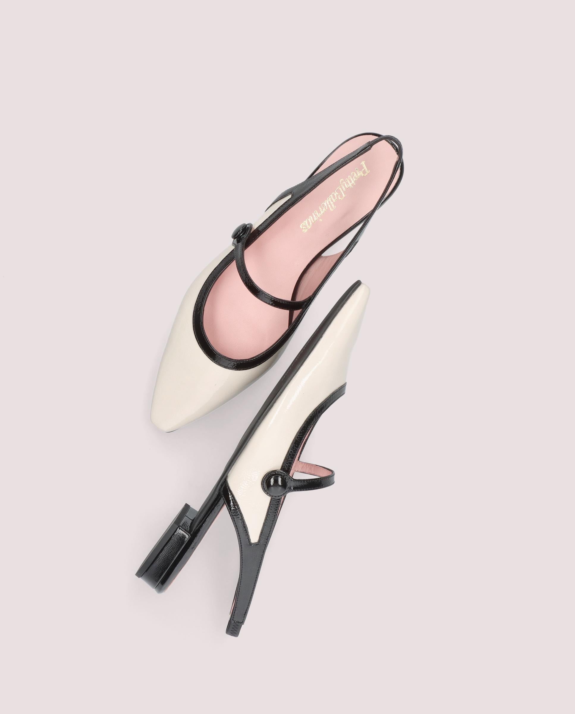 Tabitha White Patent Leather Flats