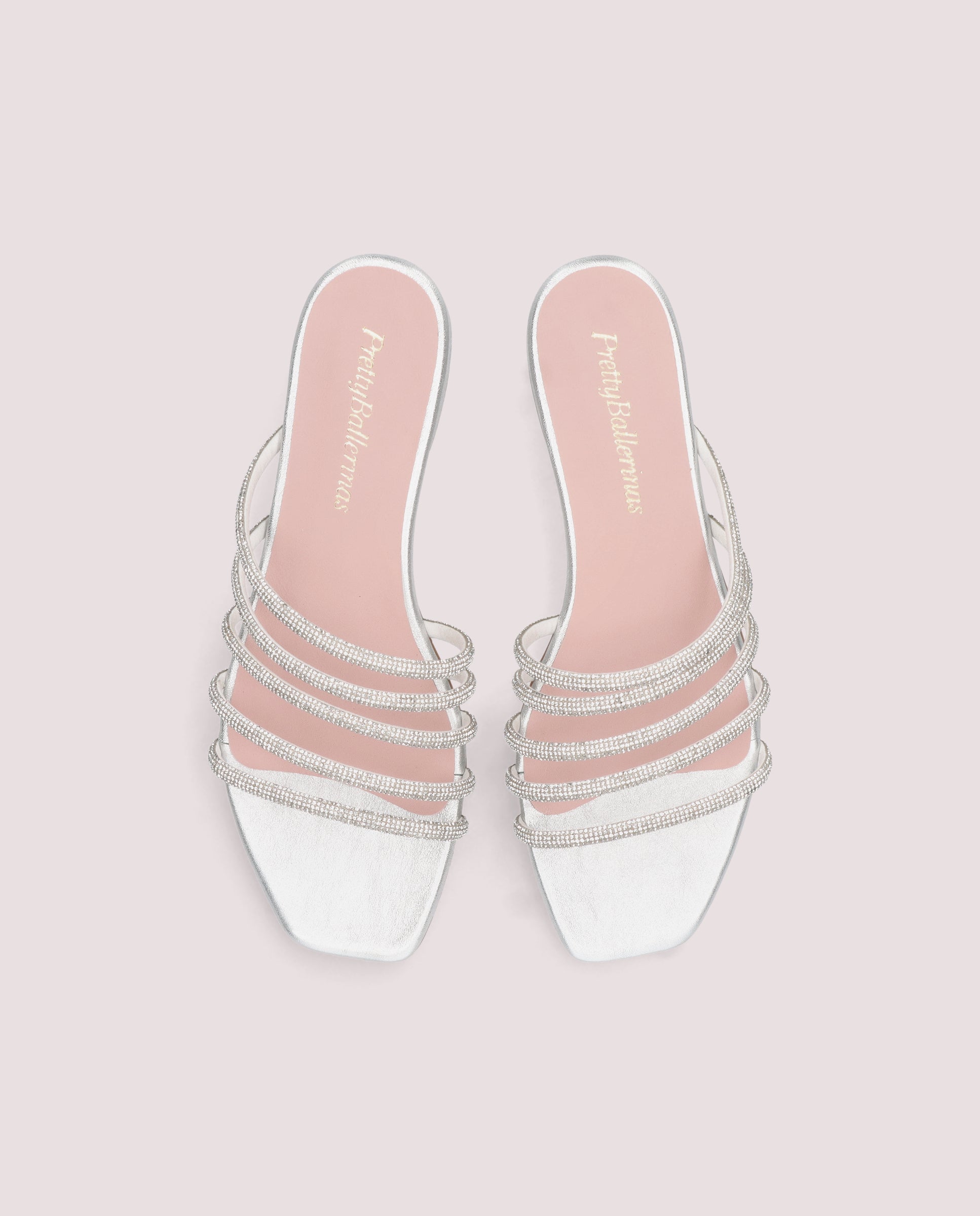 Silver EVA Sandals Metallic Leather