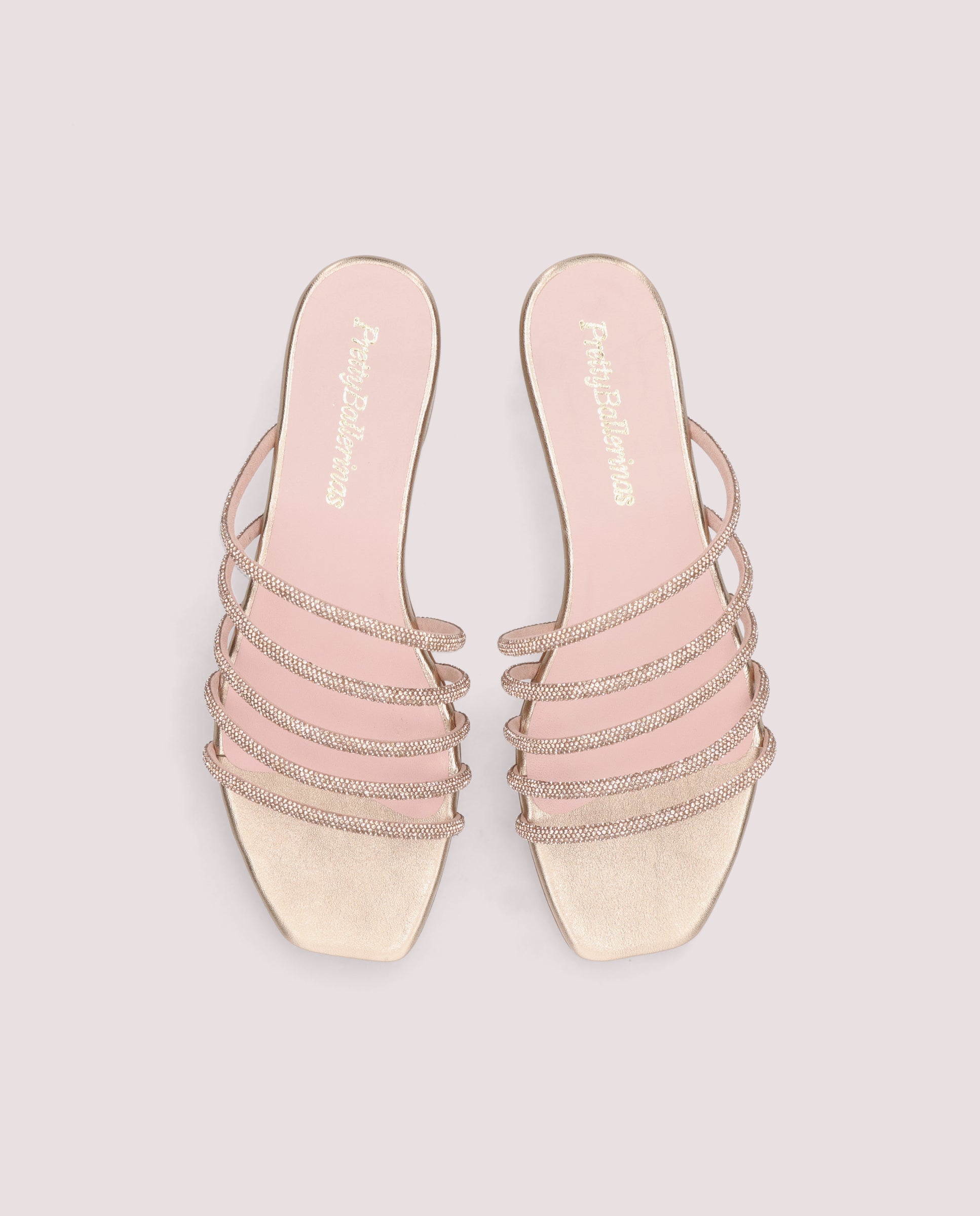 Eva Sandals Gold Metallic Leather