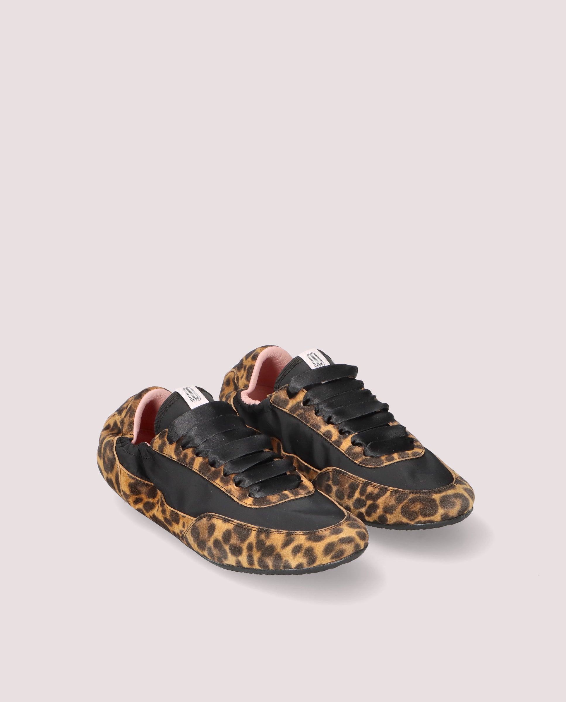 Blue Animal Print Suede Sneakers