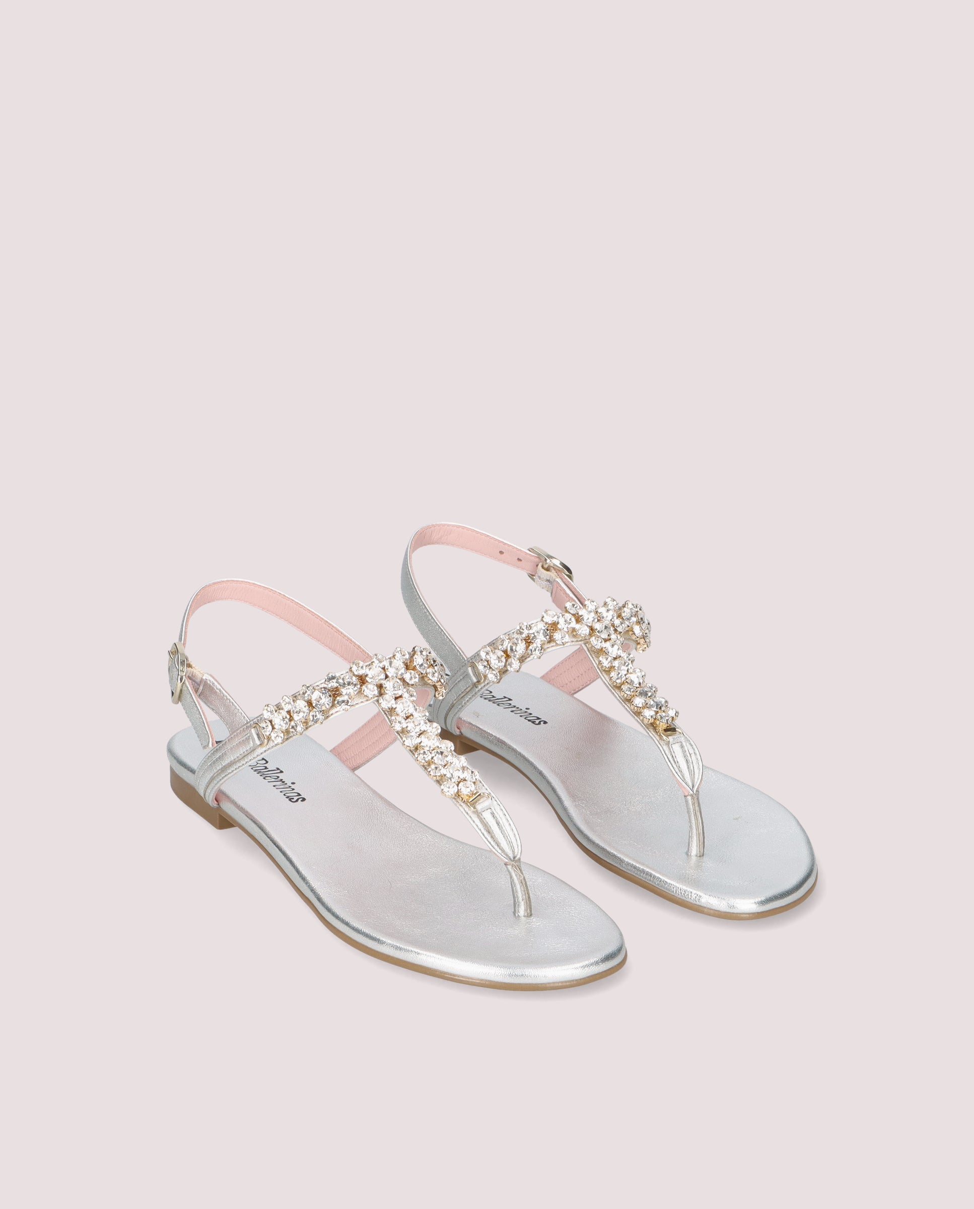 Sandalias Judy Plateados Pieles metalizadas