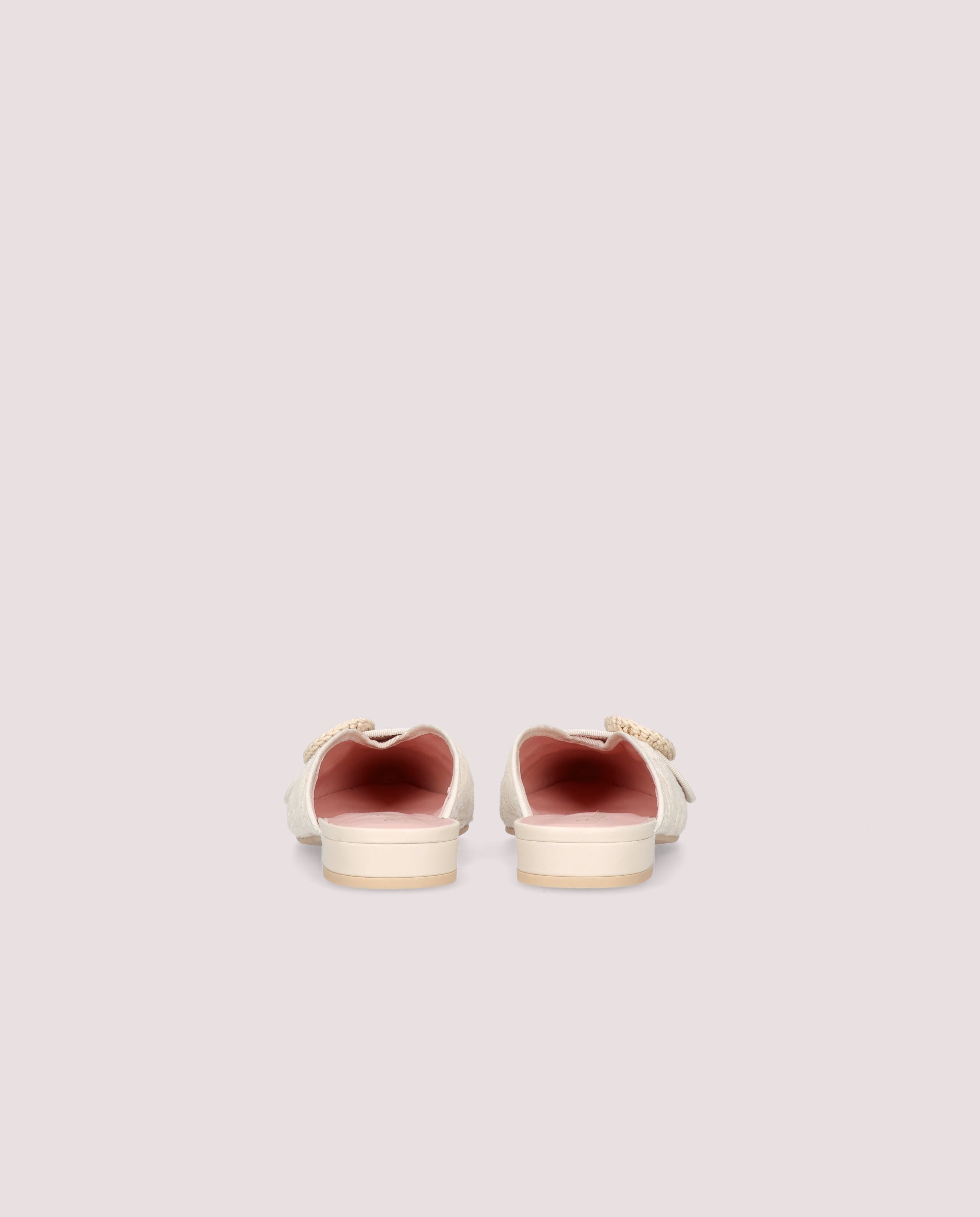Woven Beige Clementine Mules