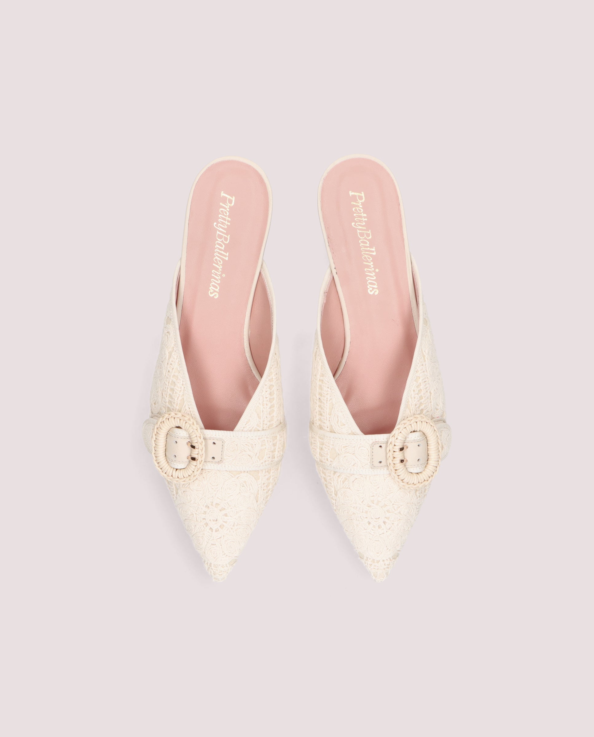 Mules Clementine Beiges Tejidos