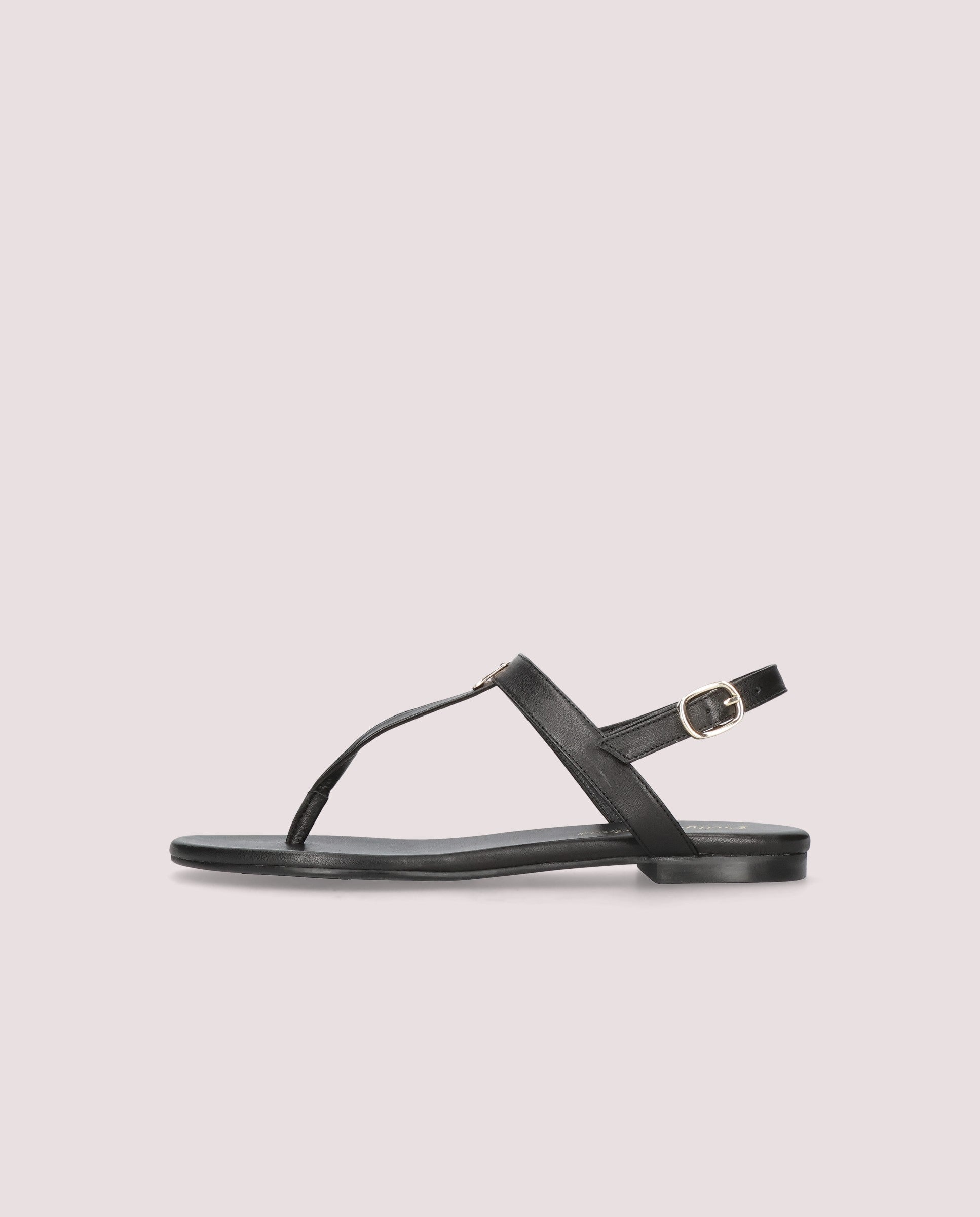 Judy Black Leather Sandals