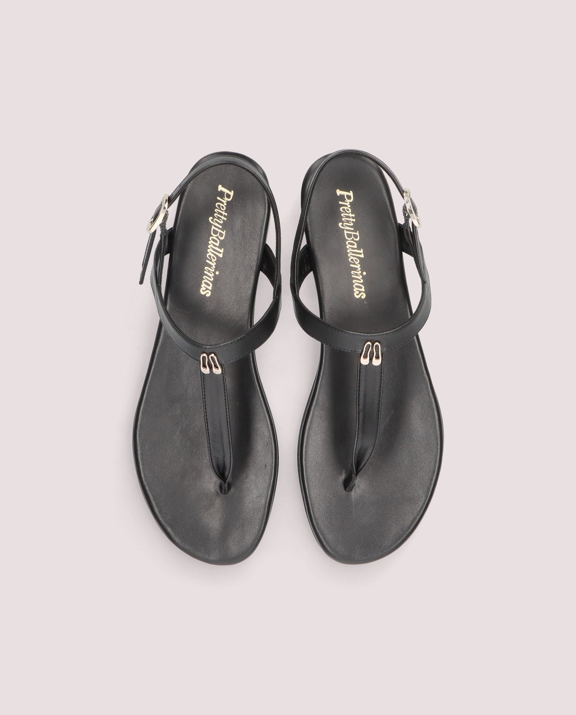 Judy Black Leather Sandals