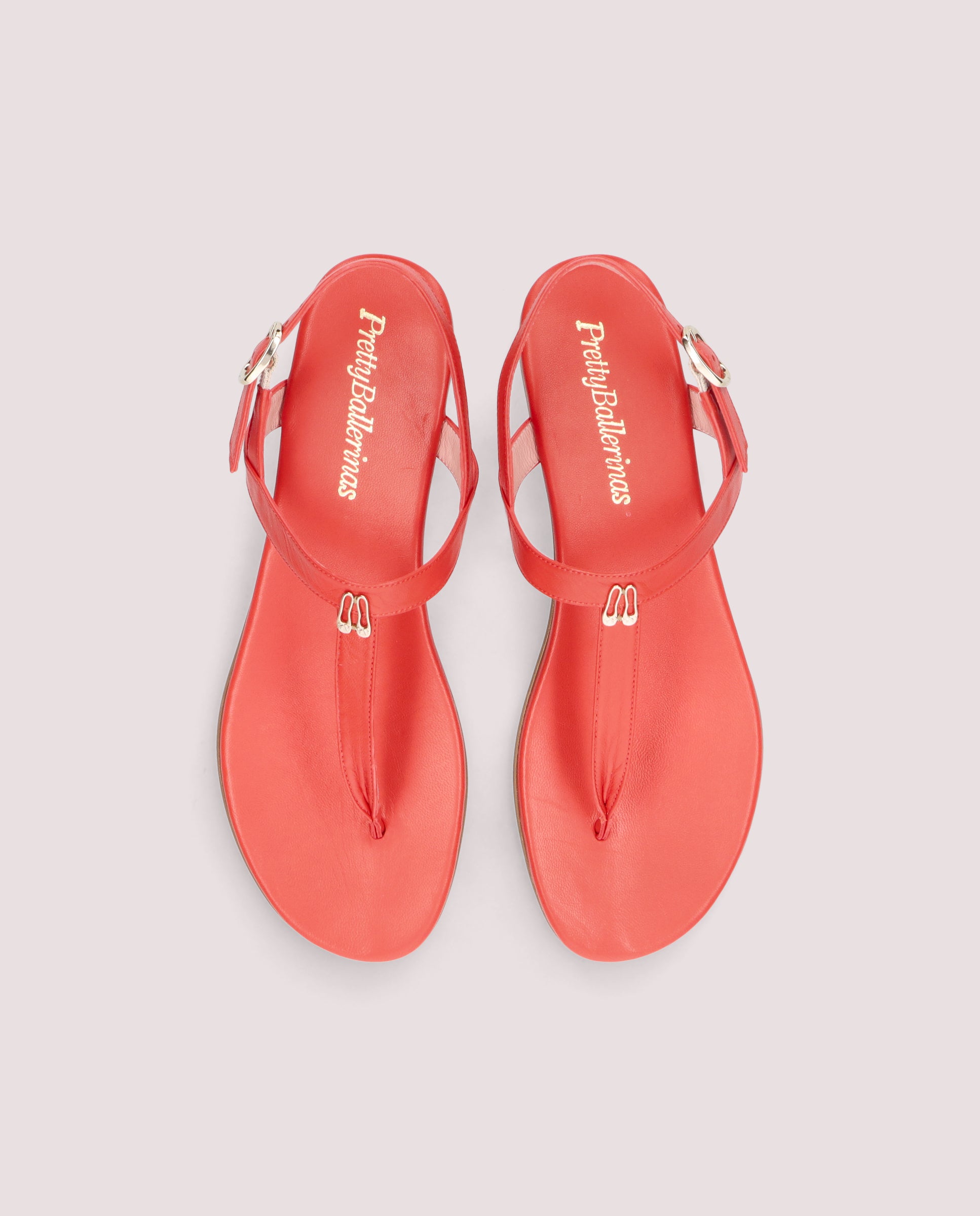 Judy Red Leather Sandals