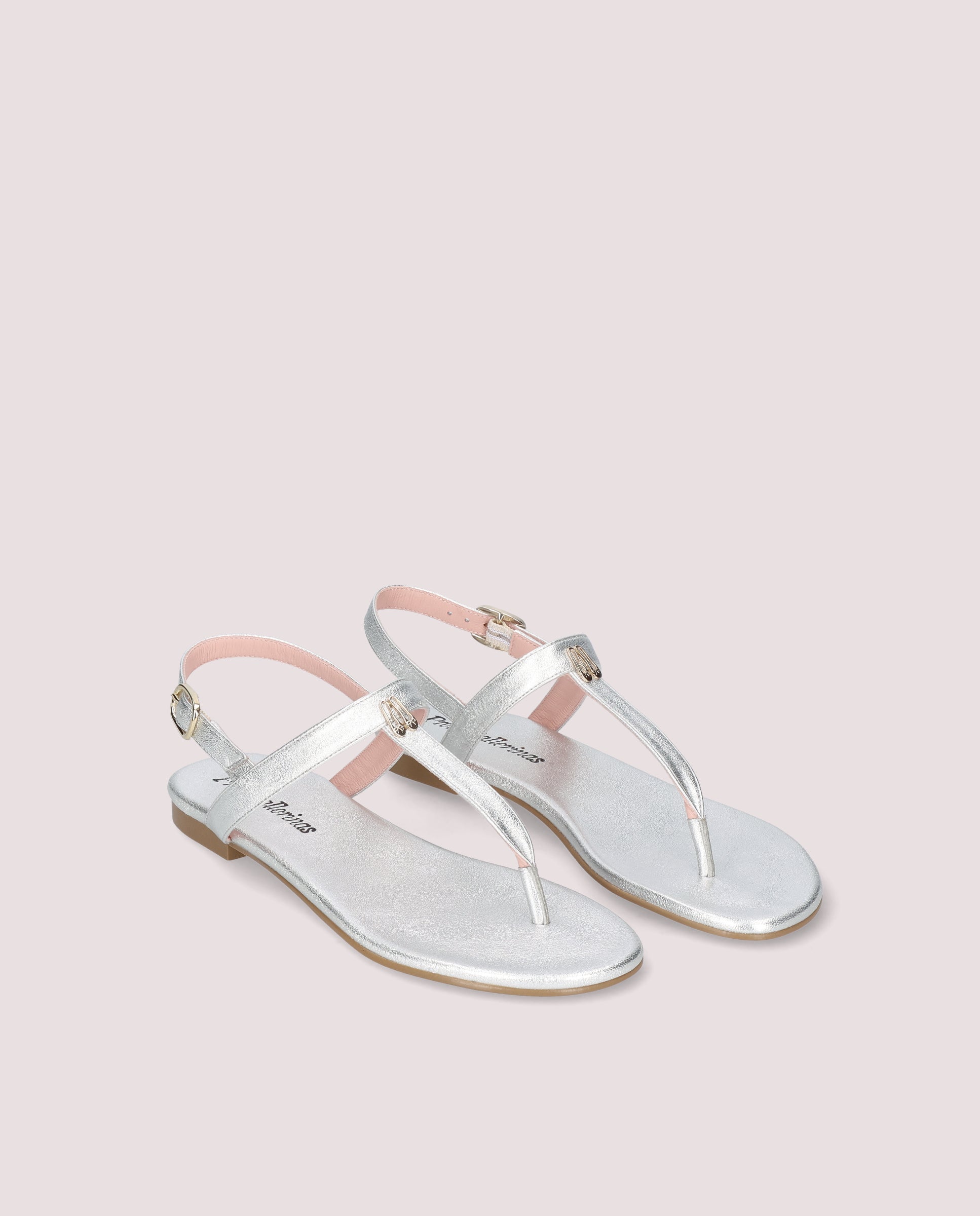 Judy Silver Sandals Metallic Leather