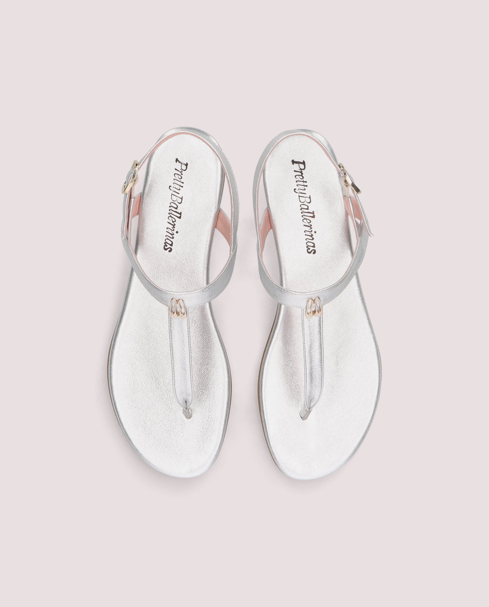 Judy Silver Sandals Metallic Leather