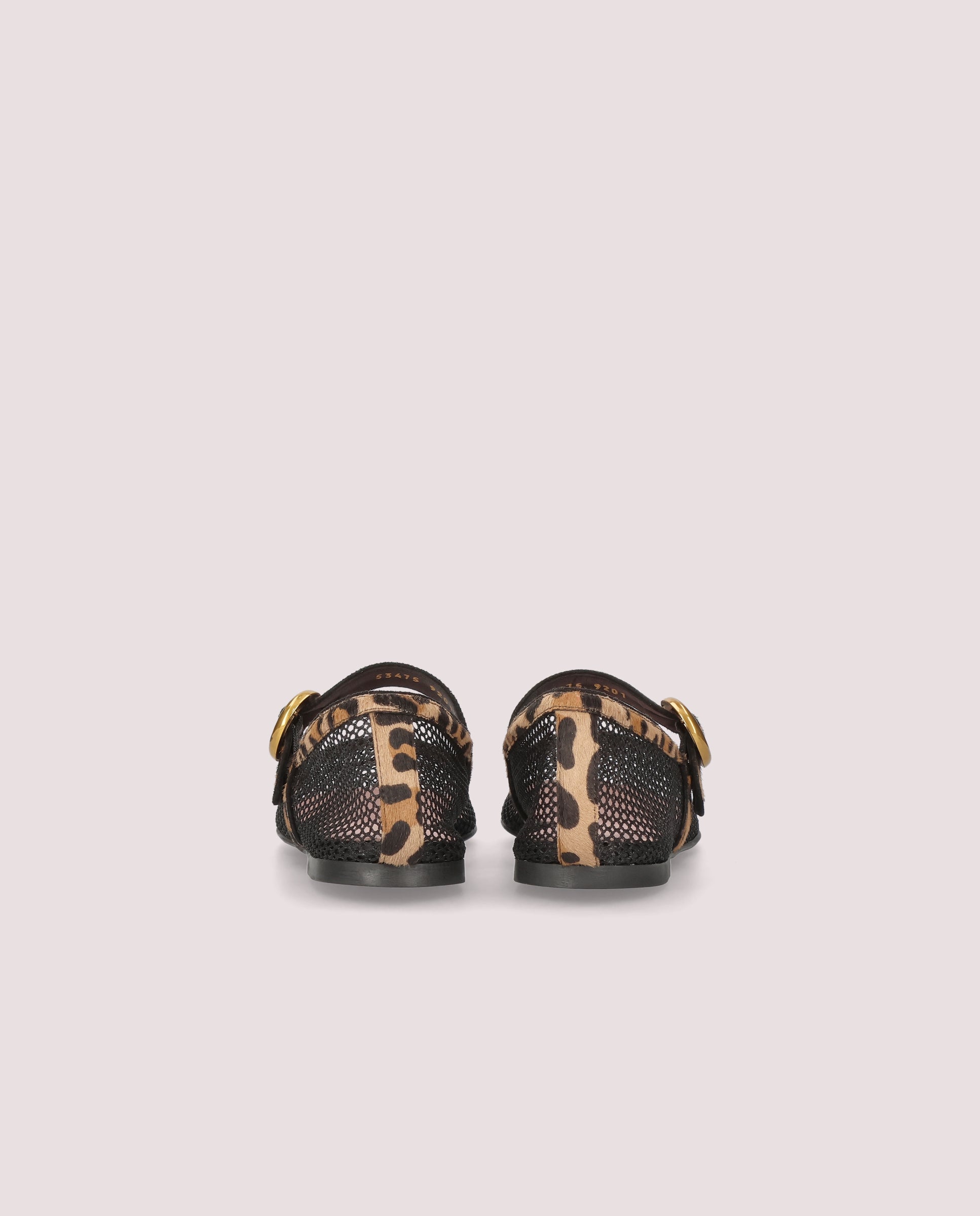 Georgia Animal print Red ballerinas