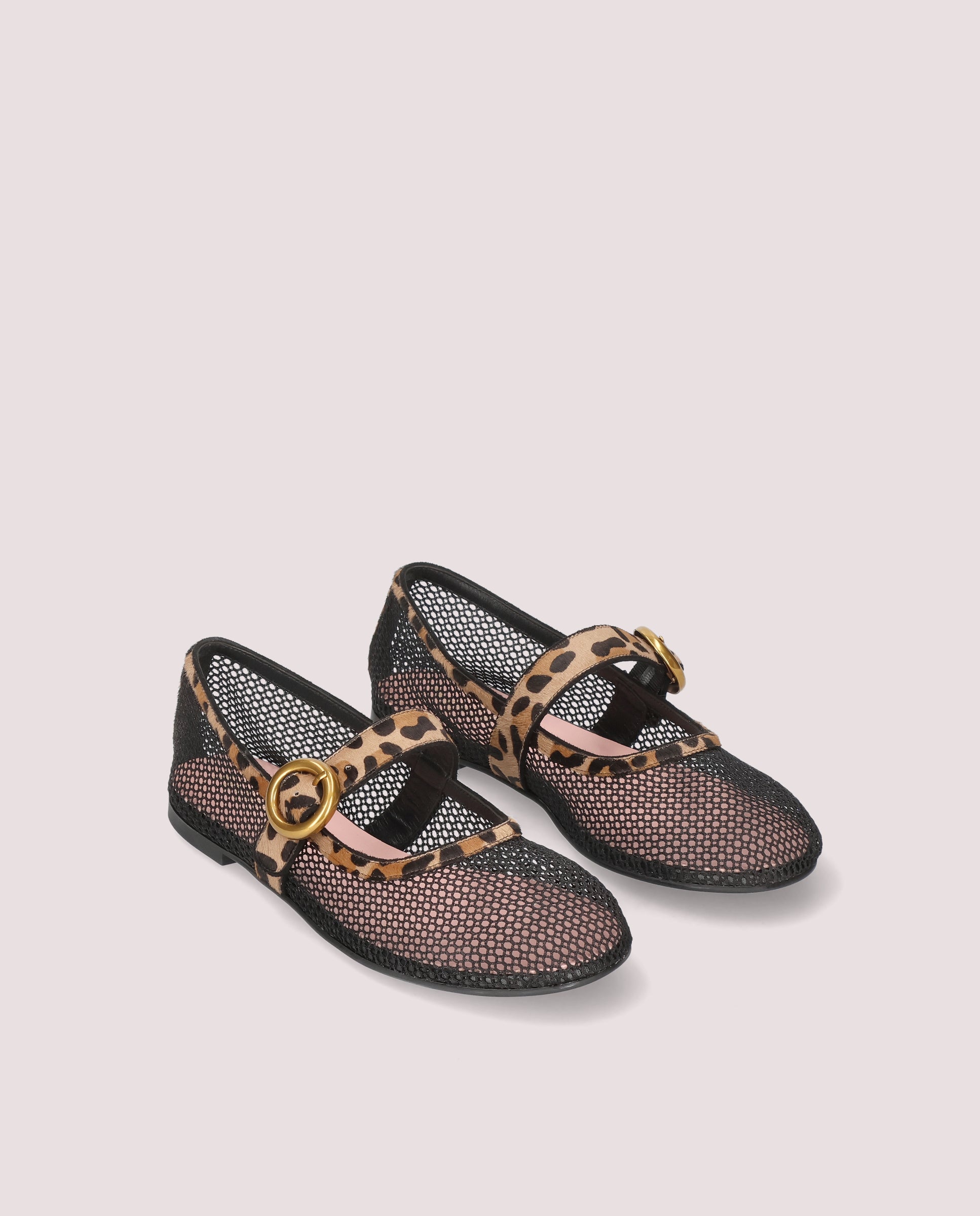 Georgia Animal print Red ballerinas