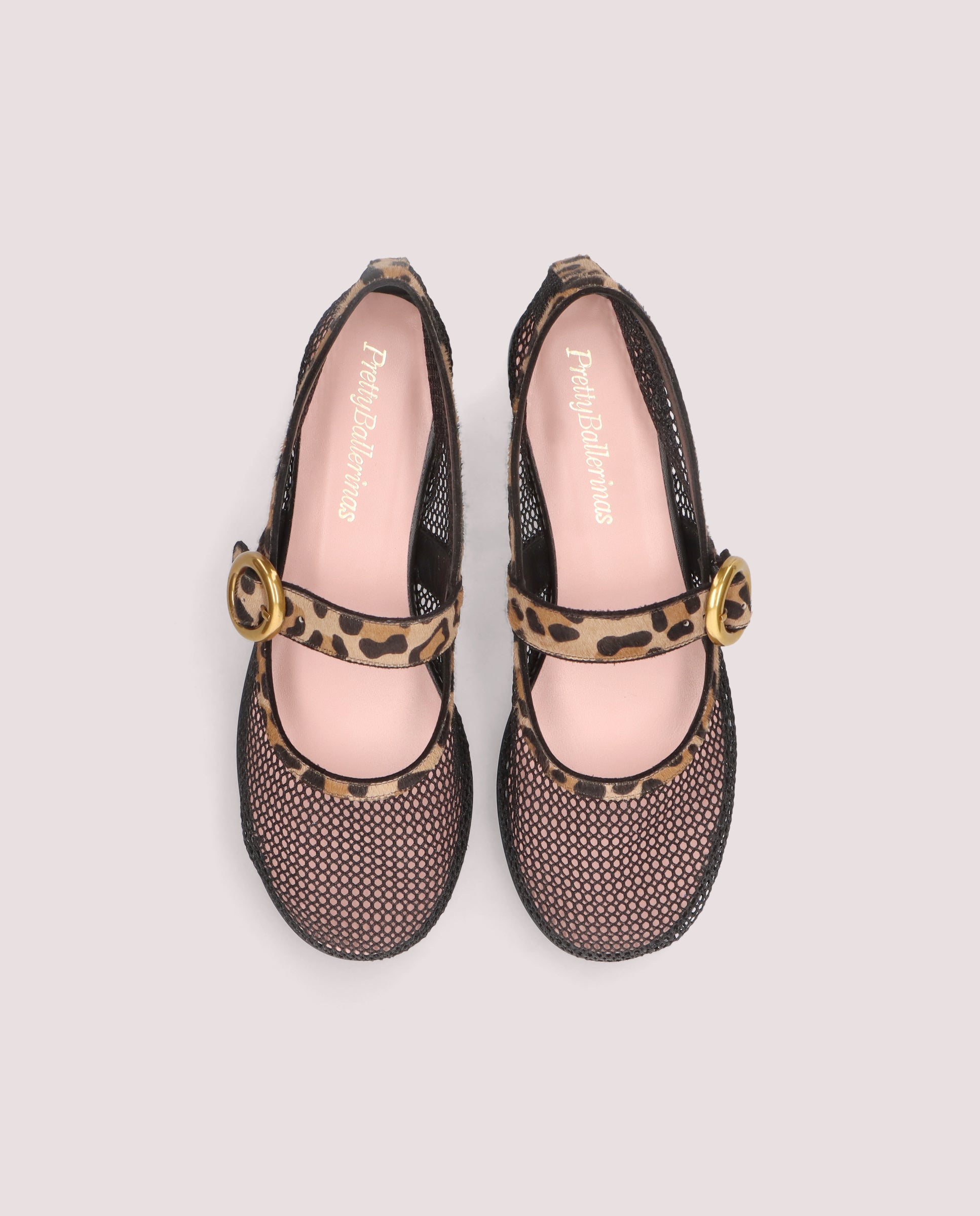 Georgia Animal print Red ballerinas